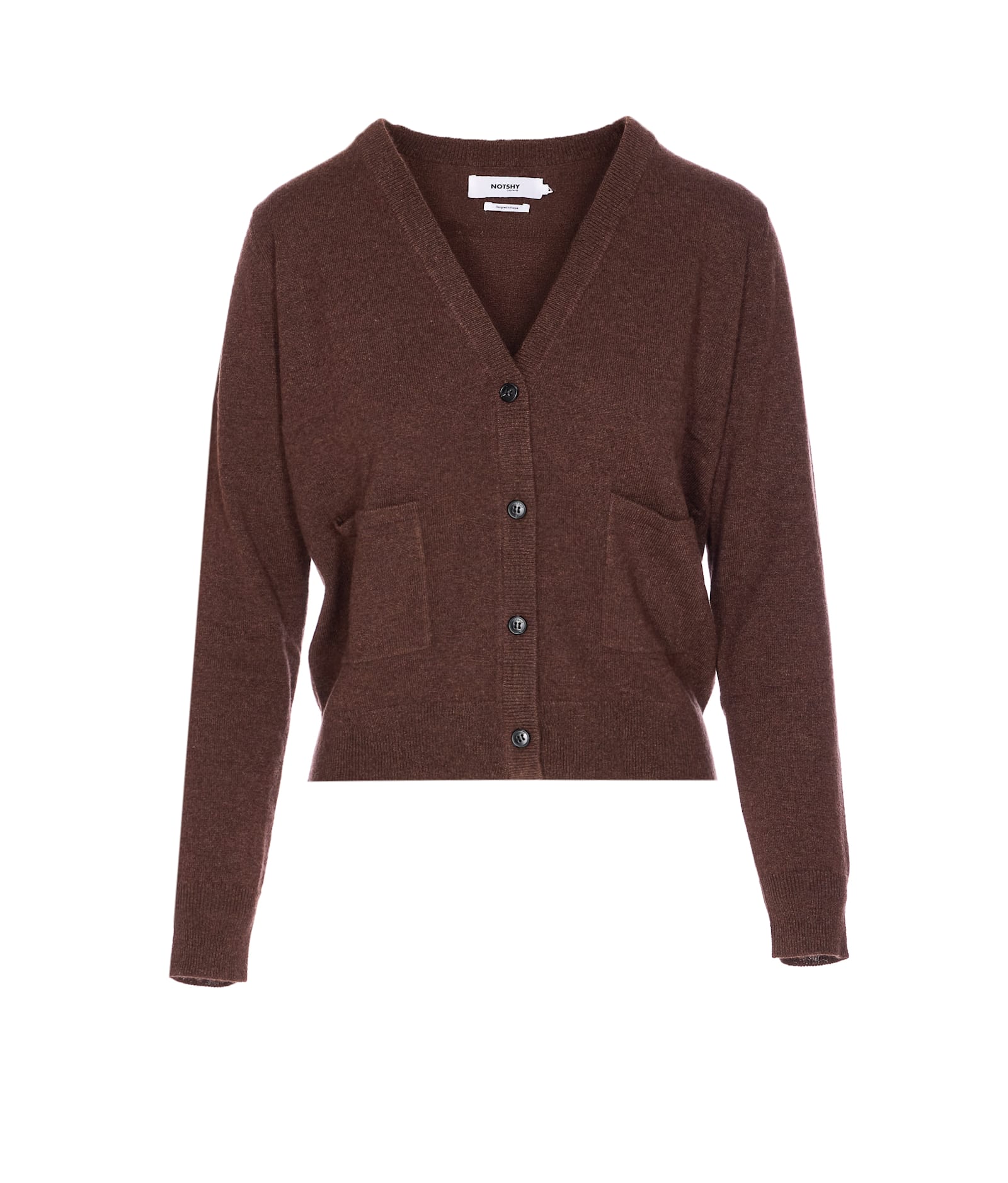 Not Shy Ava Cardigan In Brown