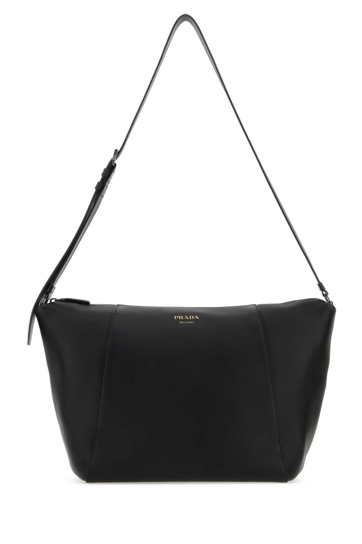 Shop Prada Black Leather Crossbody Bag In Nero