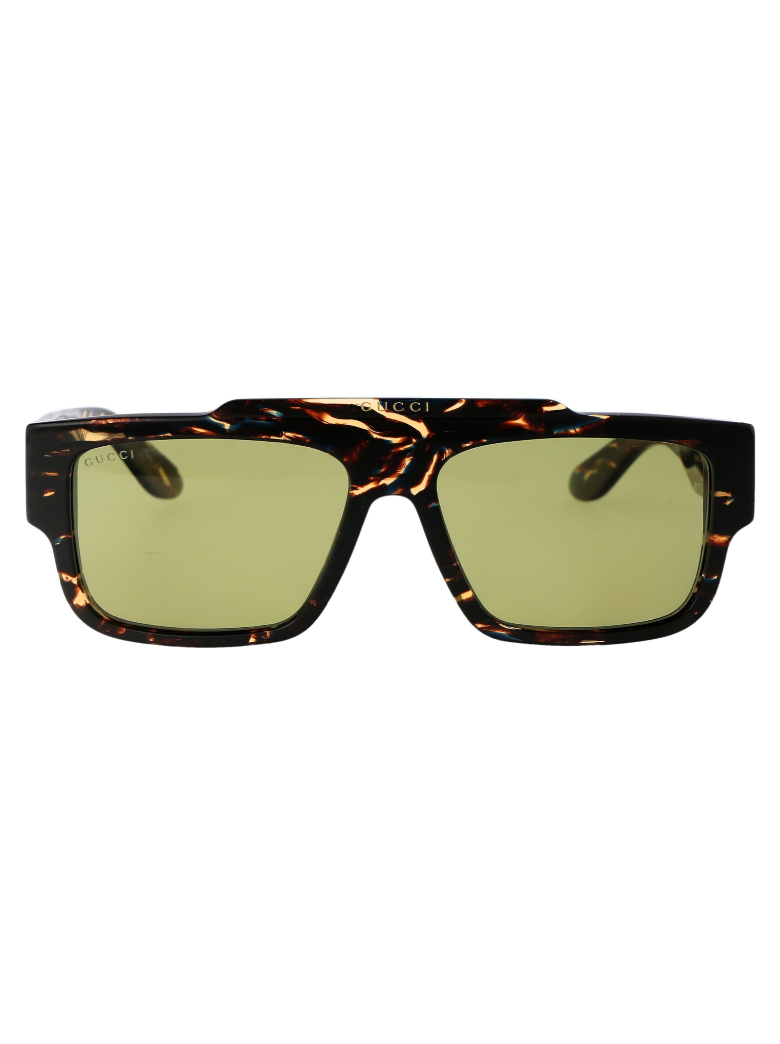 Shop Gucci Gg1460s Sunglasses In 002 Havana Havana Green