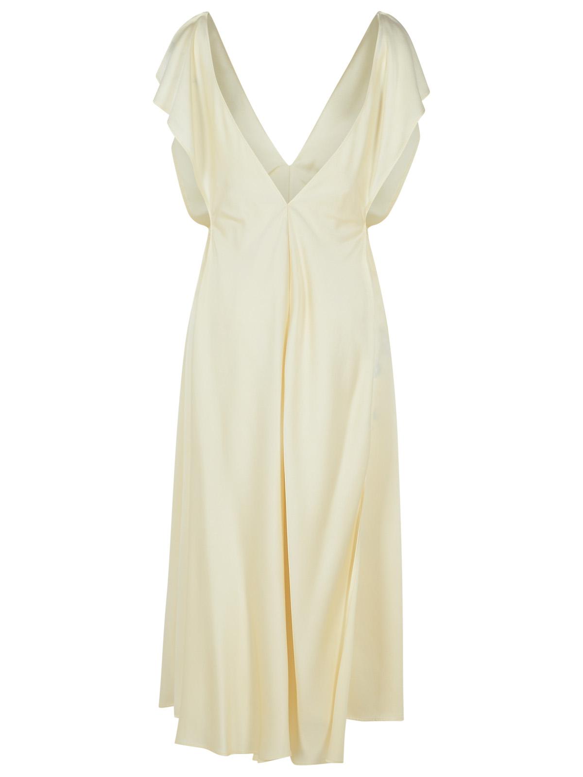 Jil Sander Ivory Viscose Blend Dress Women In Ivory