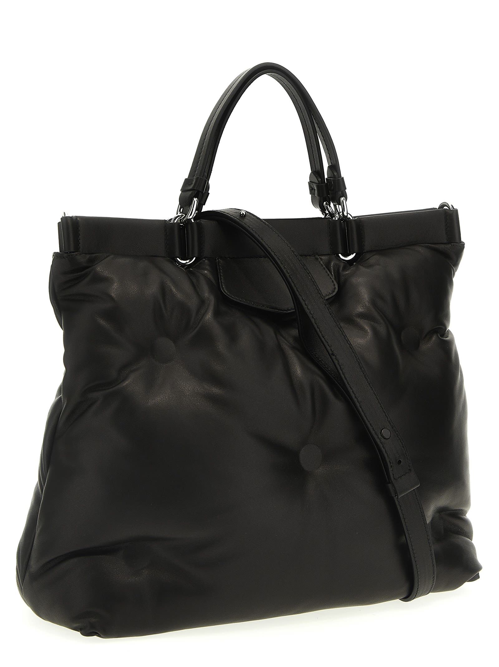 Shop Maison Margiela Glam Slam Medium Shopper In Nero