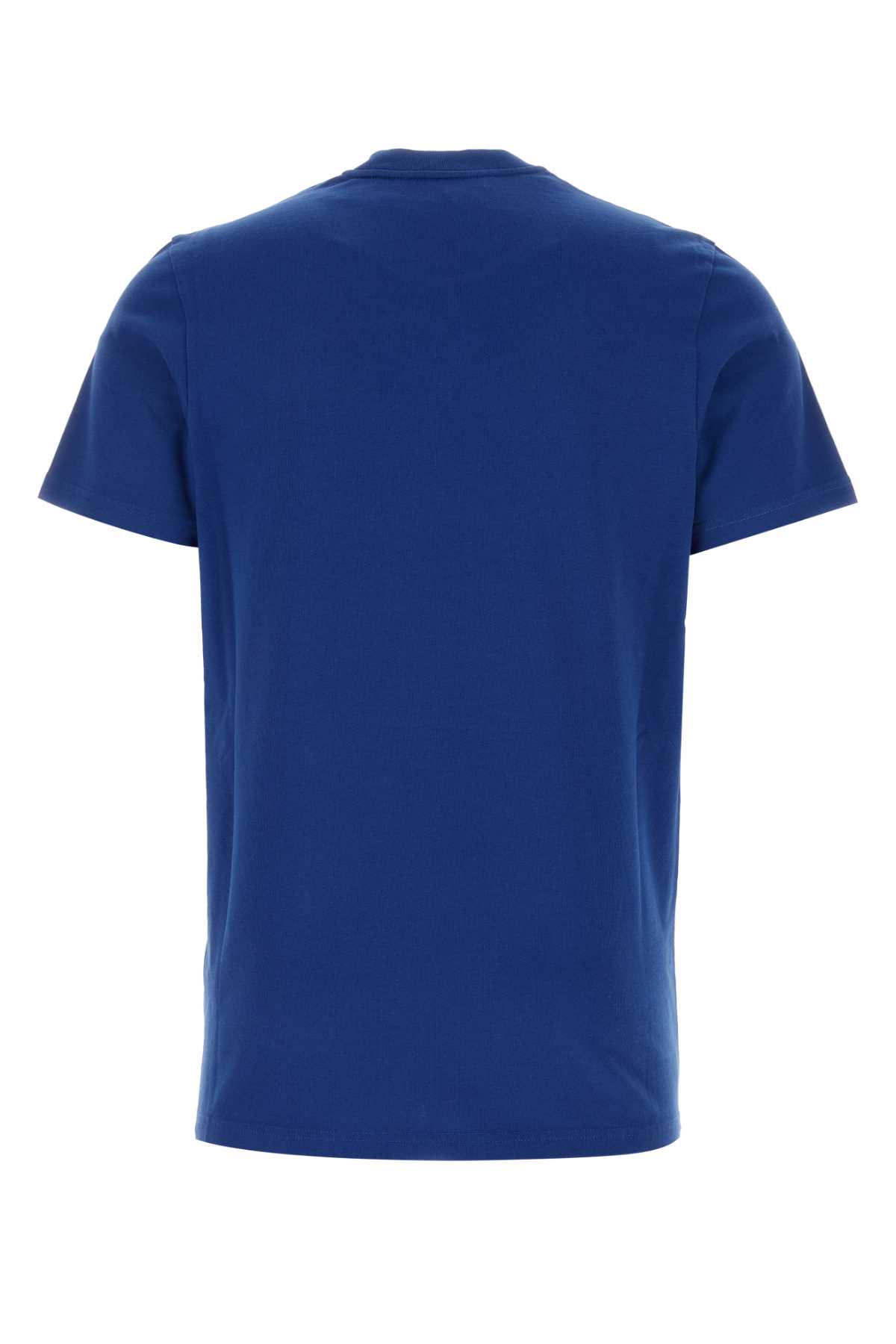 Shop Moncler Electric Blue Cotton T-shirt