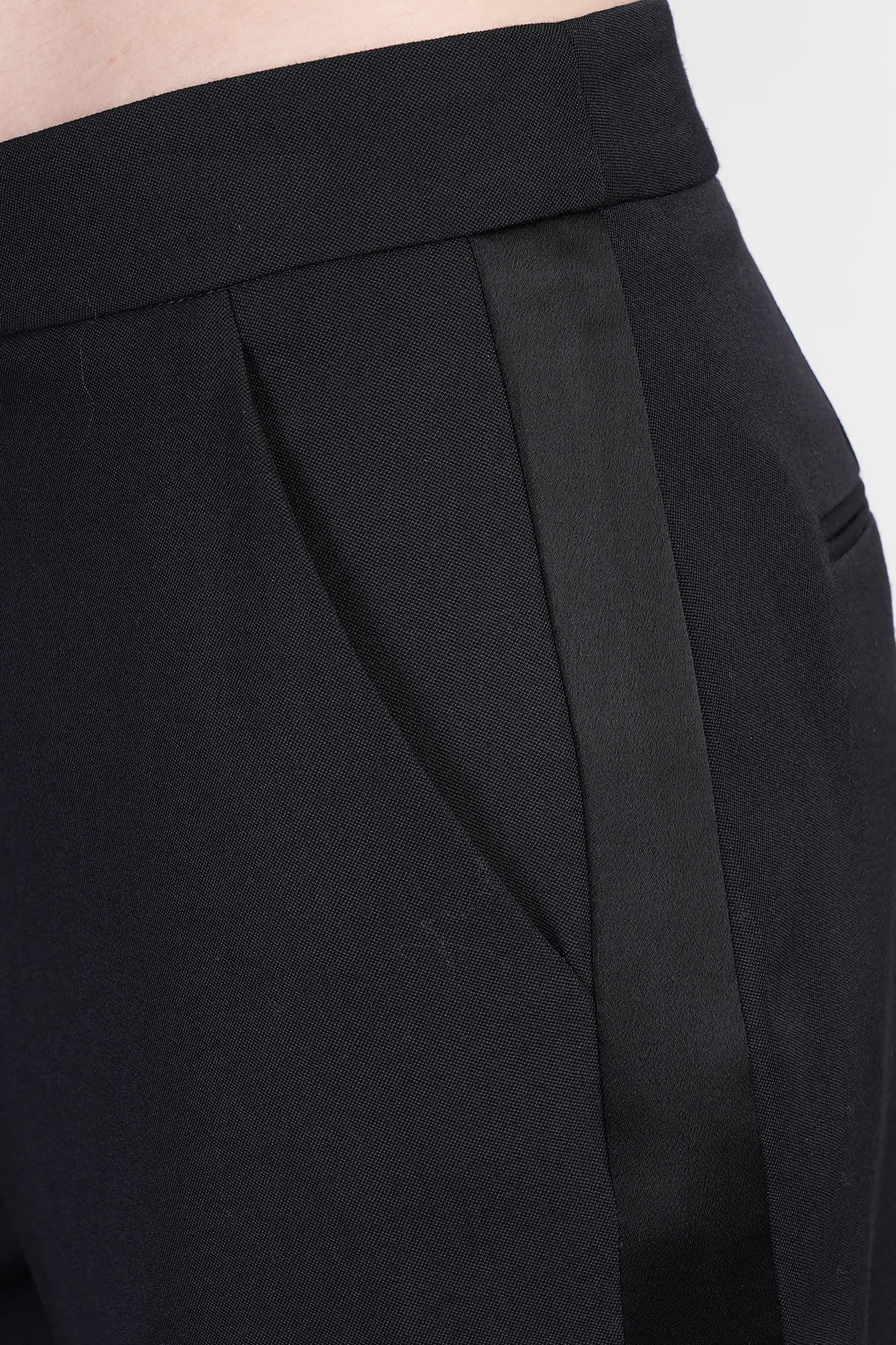 Balmain Pants In Black Wool In Black
