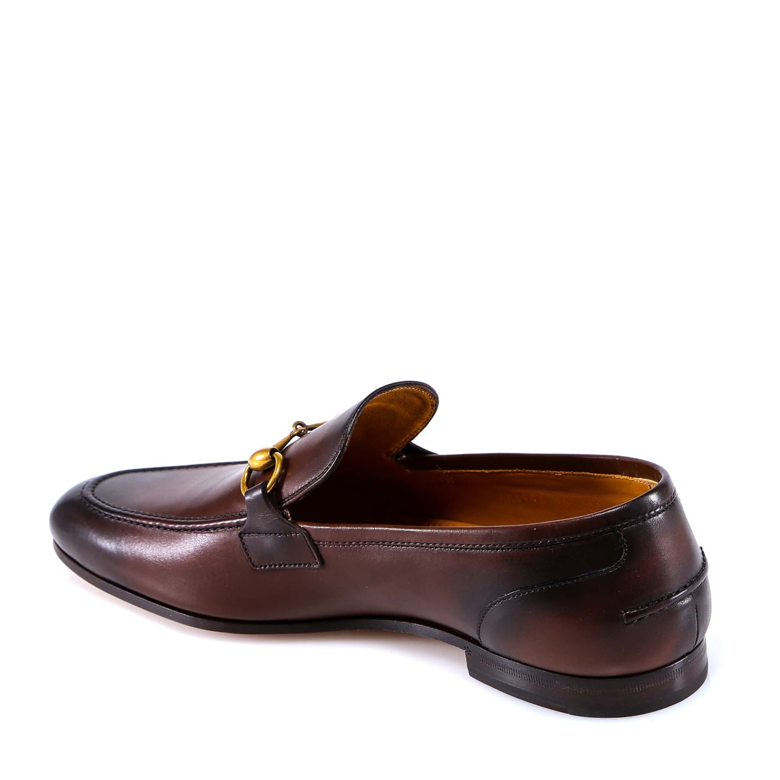Gucci Jordan Horsebit-detail Leather Loafers In Brown