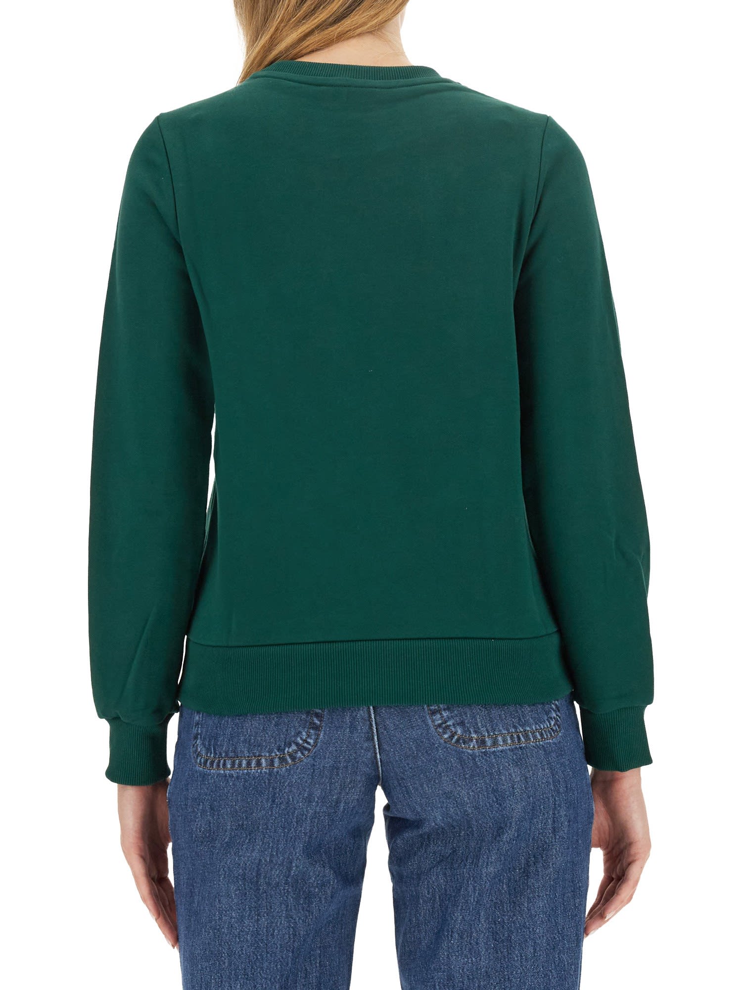 Apc A.p.c. Sweatshirt With Logo In Green