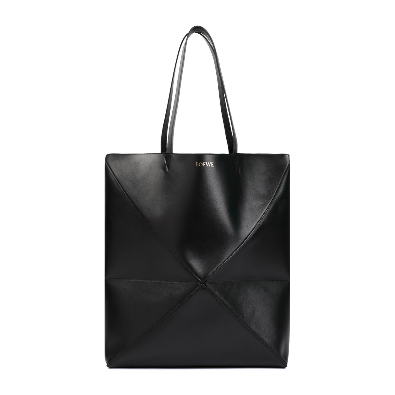 Loewe Puzzle Fold Large Tote In Black