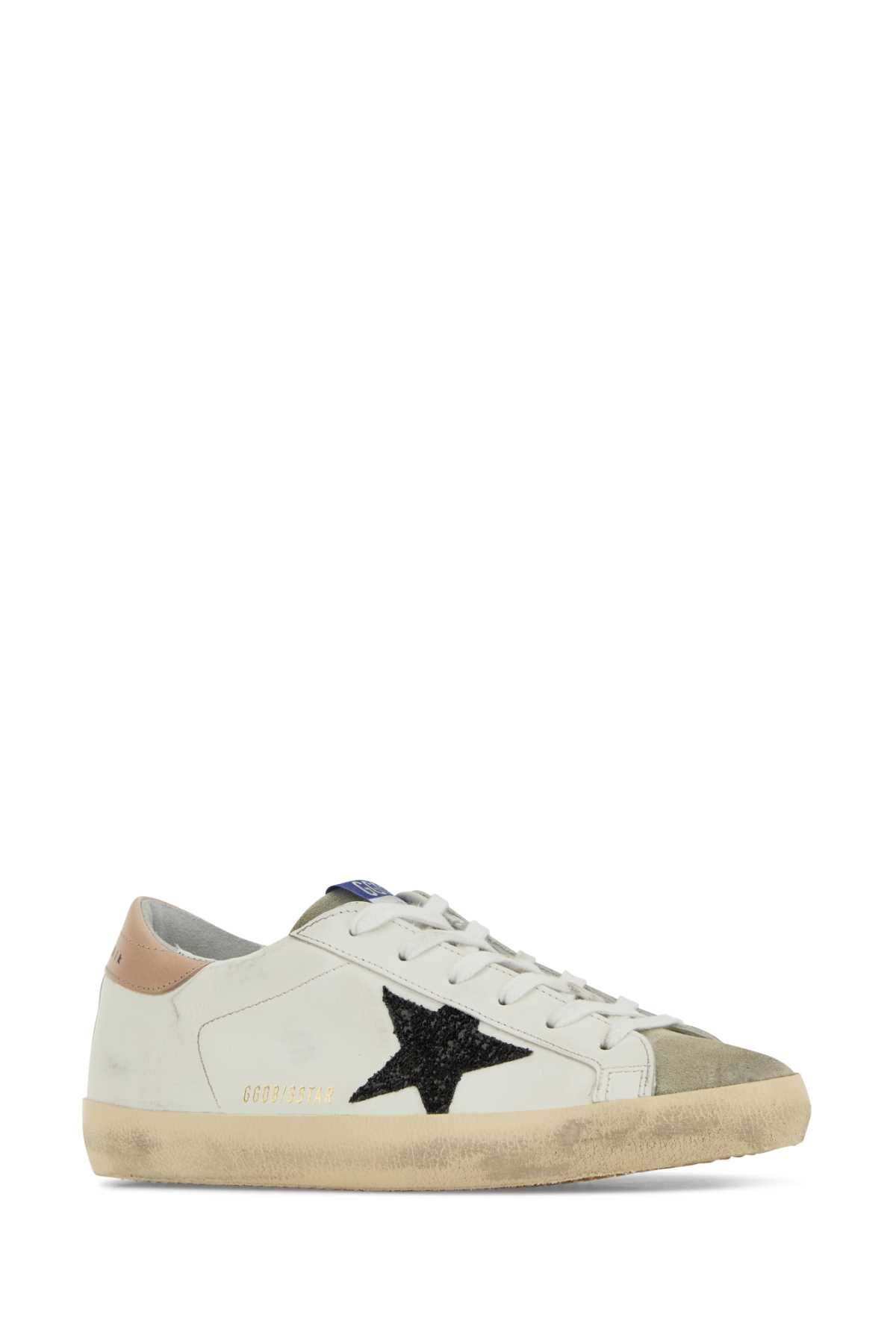 Golden Goose White Leather Superstar Sneakers In White