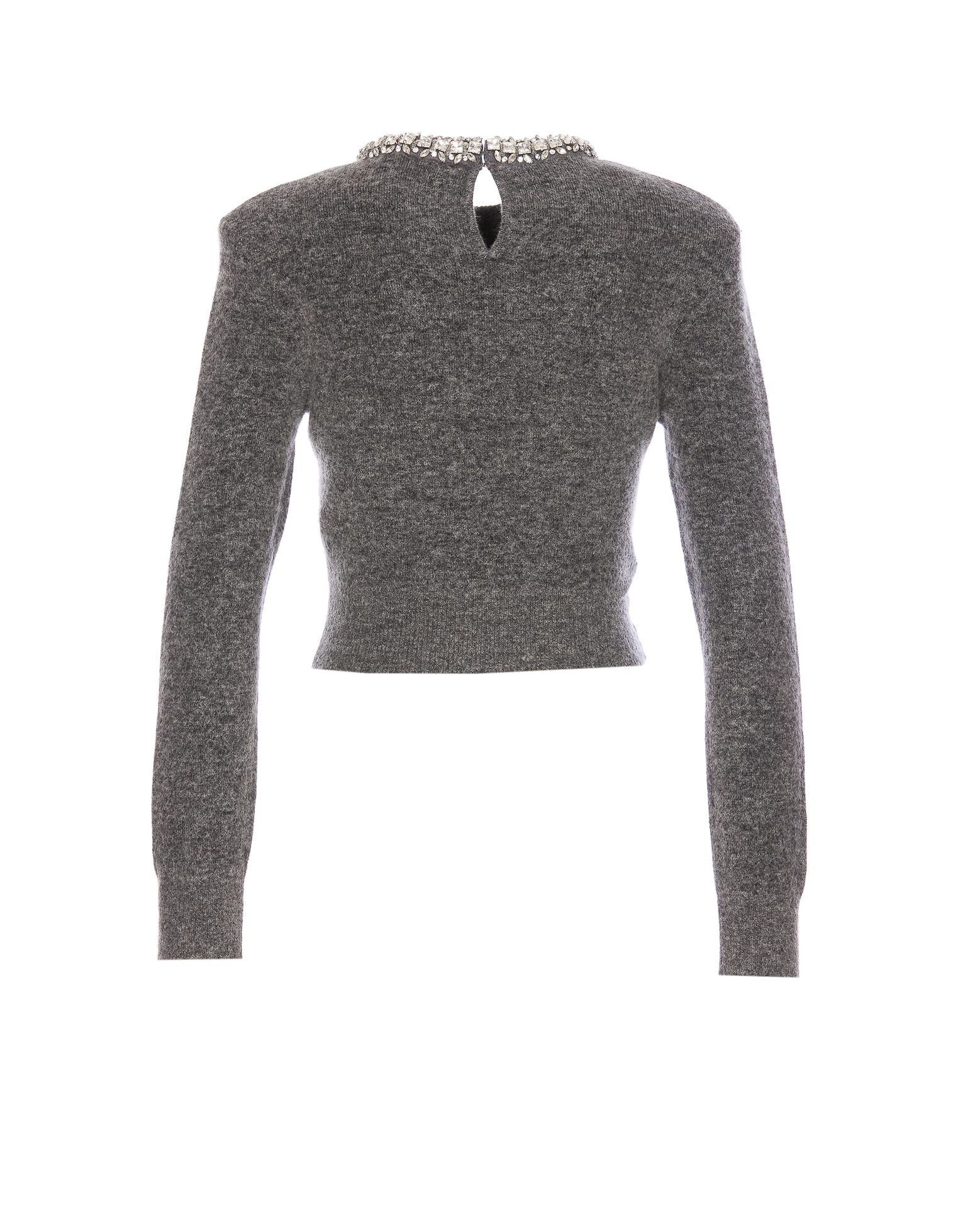 SELF-PORTRAIT EMBELLISHED KNIT TOP