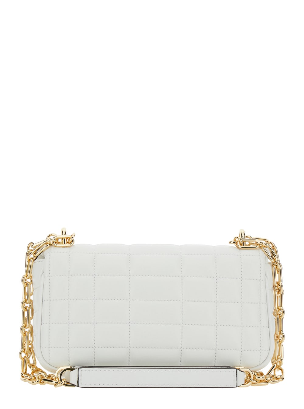 Shop Michael Michael Kors Tribeca Small Quilted Shoulder Bag In White