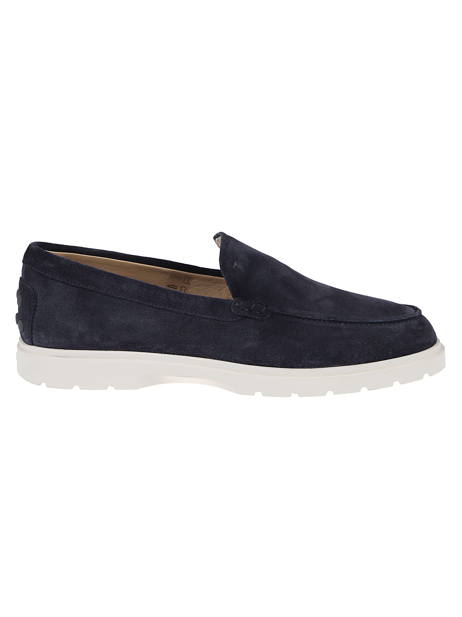 Tod's Mens Tods Ibrido Almond-toe Suede Loafers In Blu
