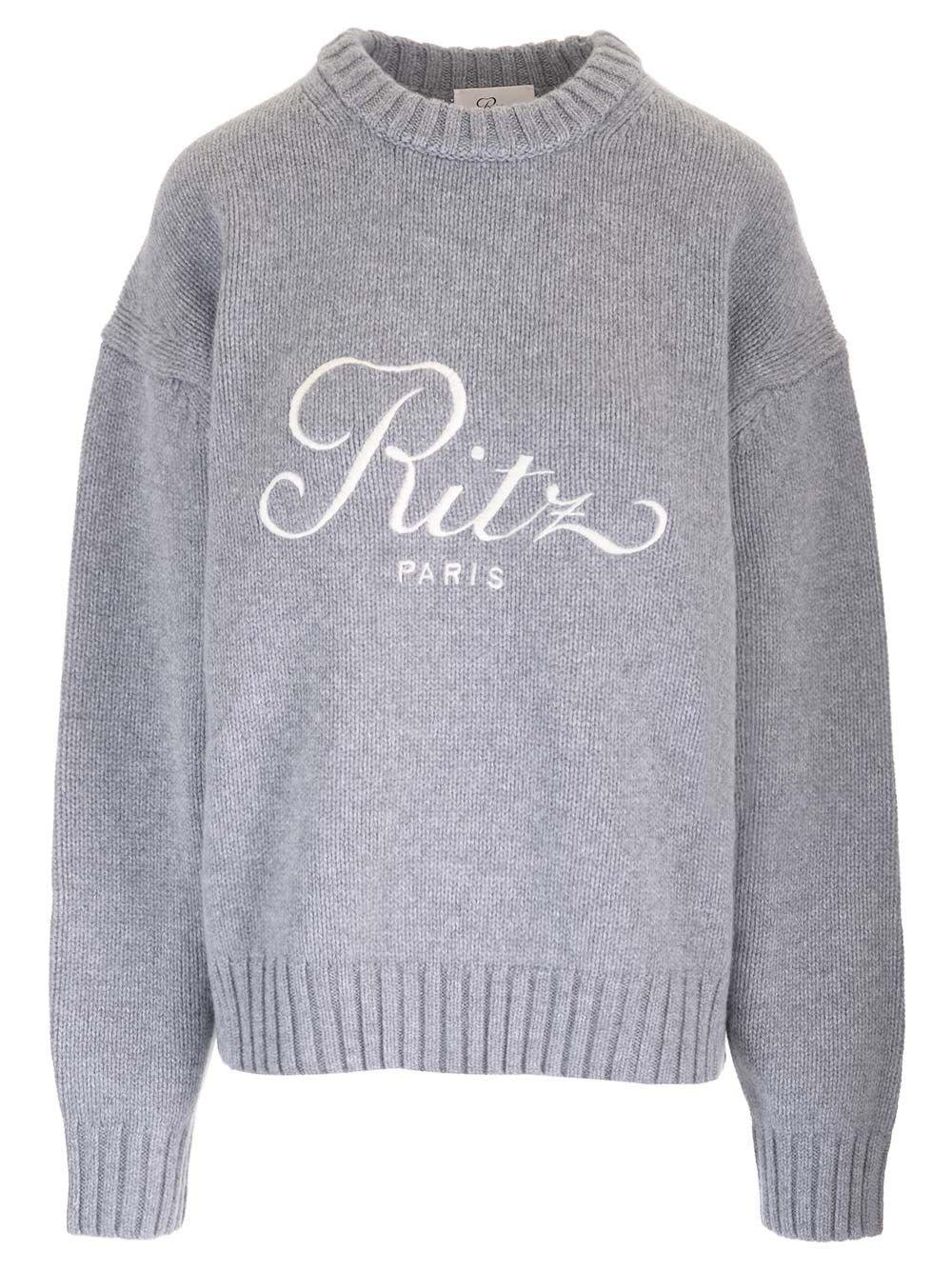 X Ritz Paris Logo Embroidered Knit Jumper