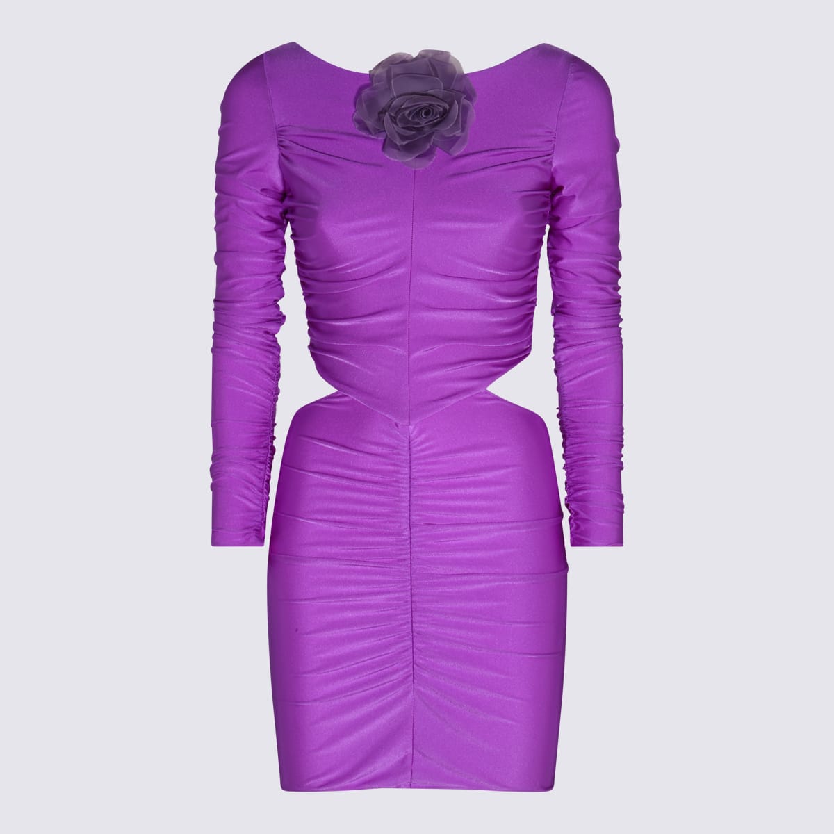 Shop Giuseppe Di Morabito Purple Stretch Cut Out Mini Dress