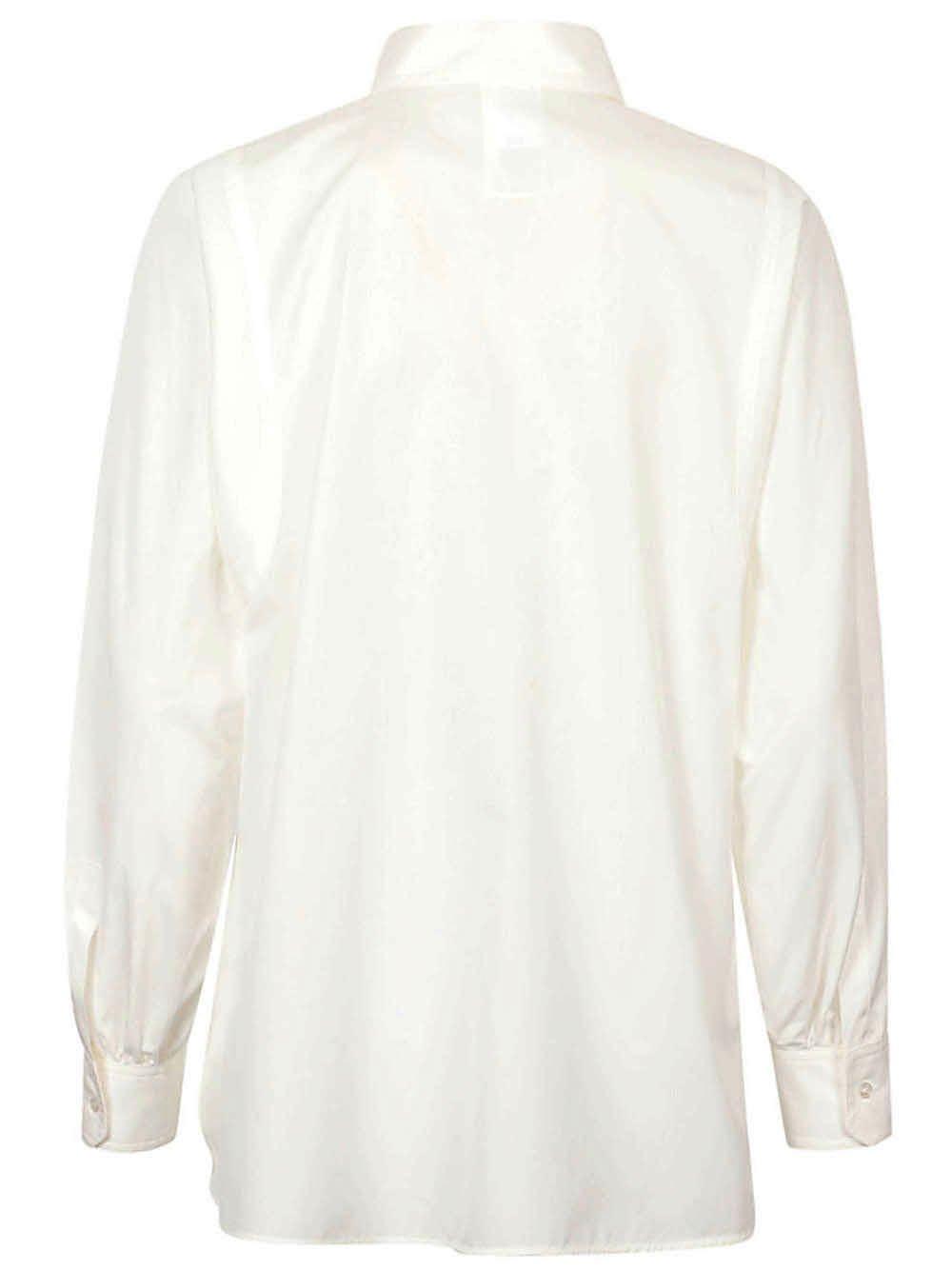 Shop Weekend Max Mara Buttoned Long-sleeved Shirt In White