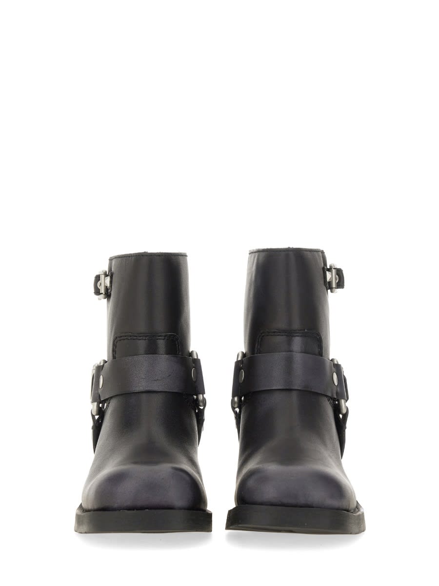 Ash Round-headed Short Boots In Black