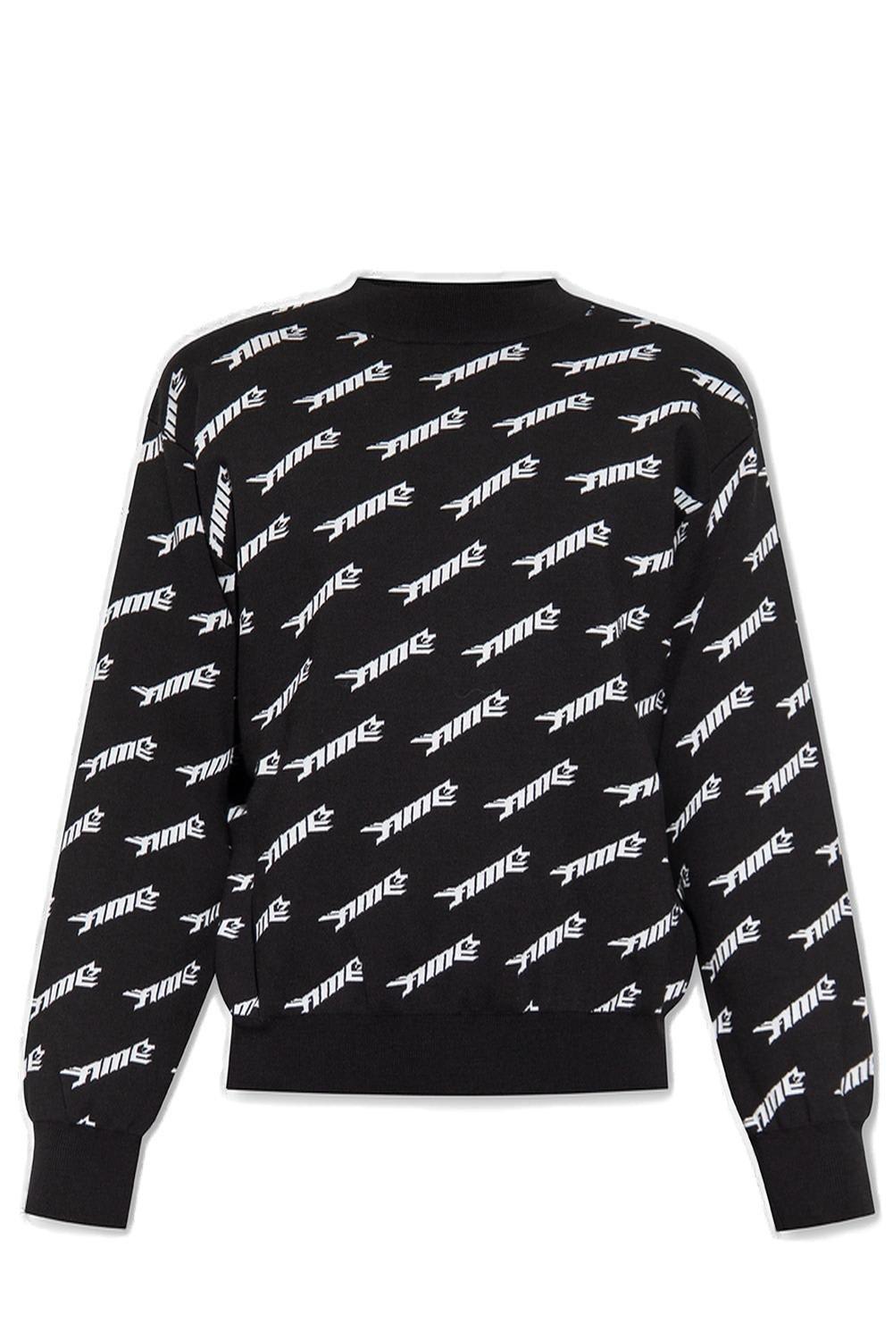 Embroidered Stretch Wool Blend Sweater