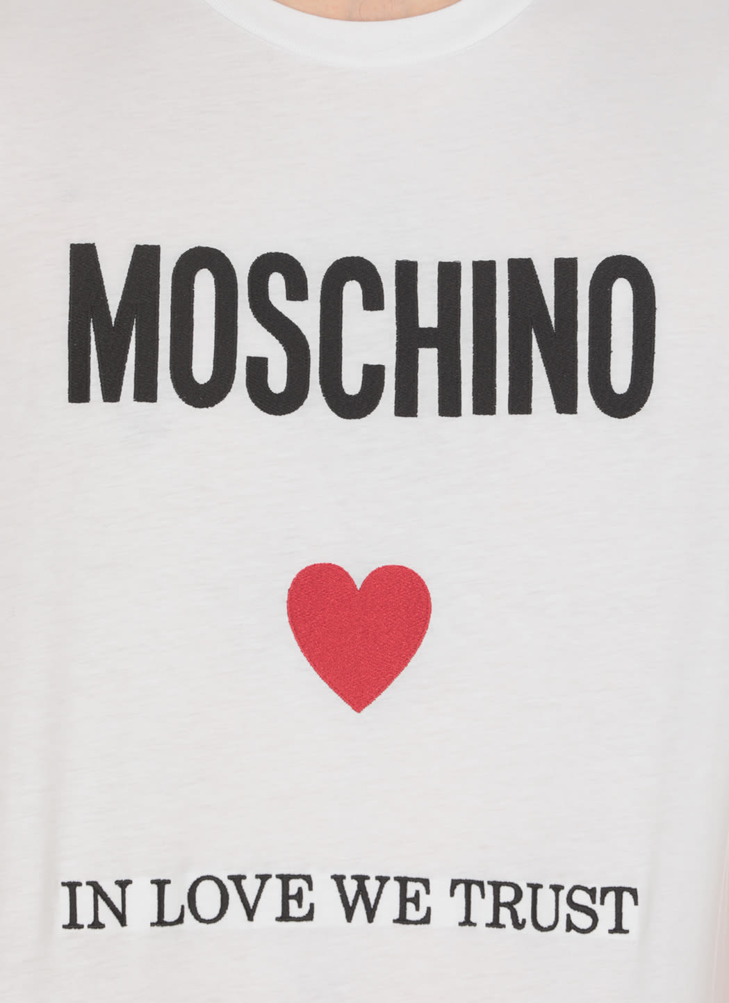 Shop Moschino Cotton T-shirt In White