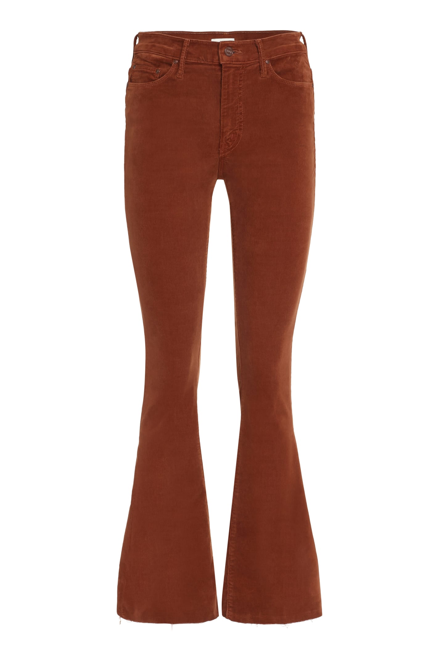 Mother The Weekender Fray Corduroy Flared Trousers