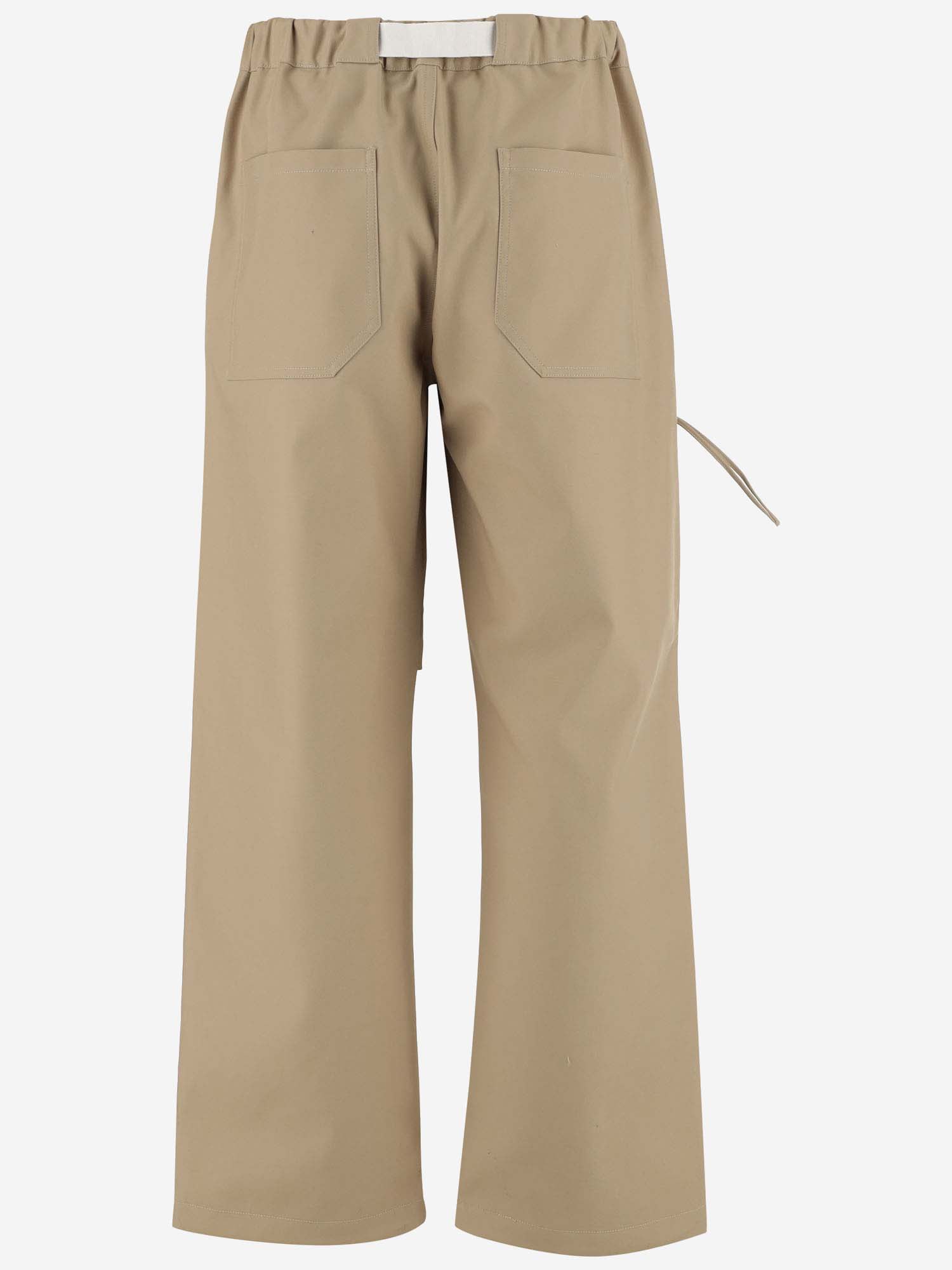 Shop Darkpark Stretch Cotton Pants In Beige