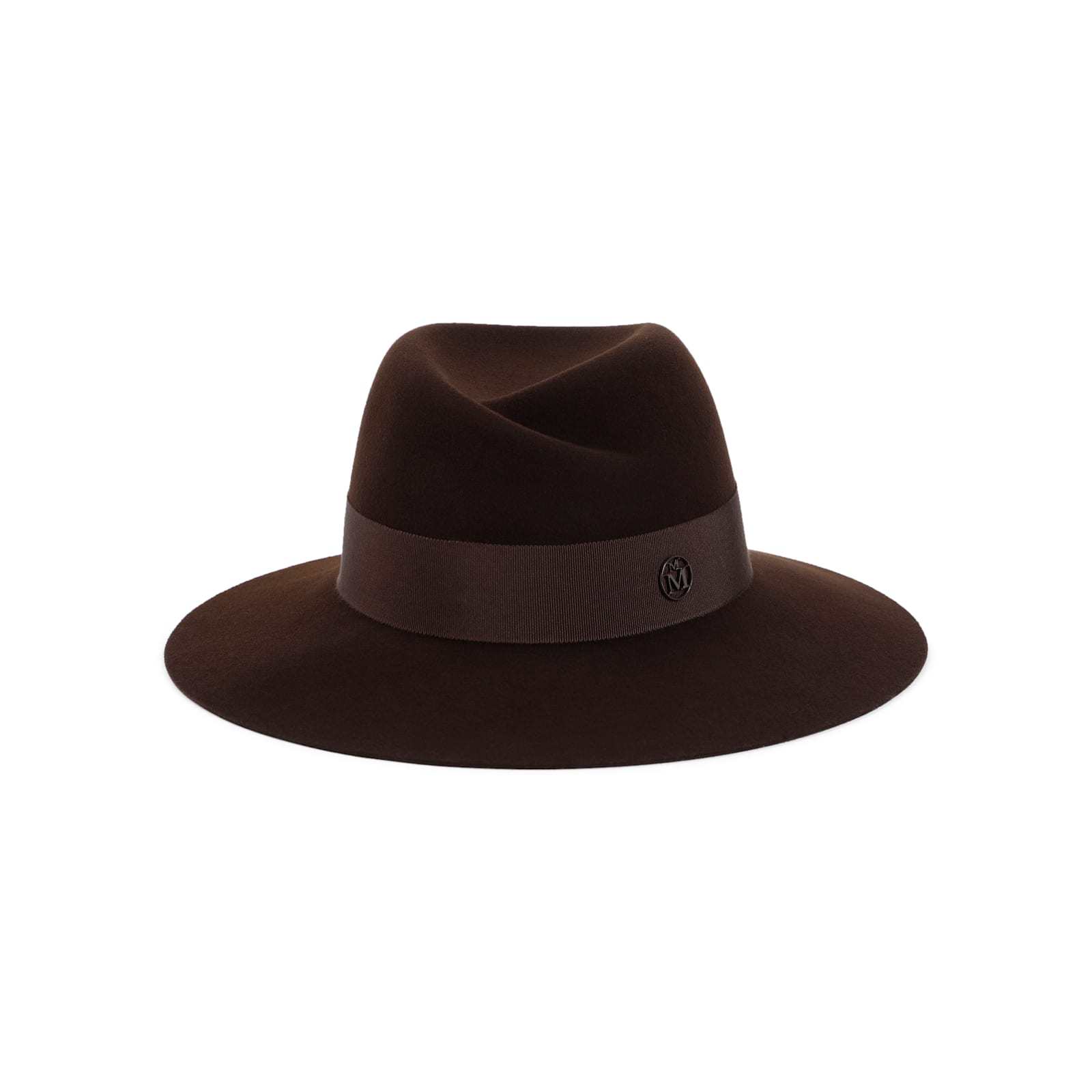 Shop Maison Michel Wool Virginie Hat In Dark Brown