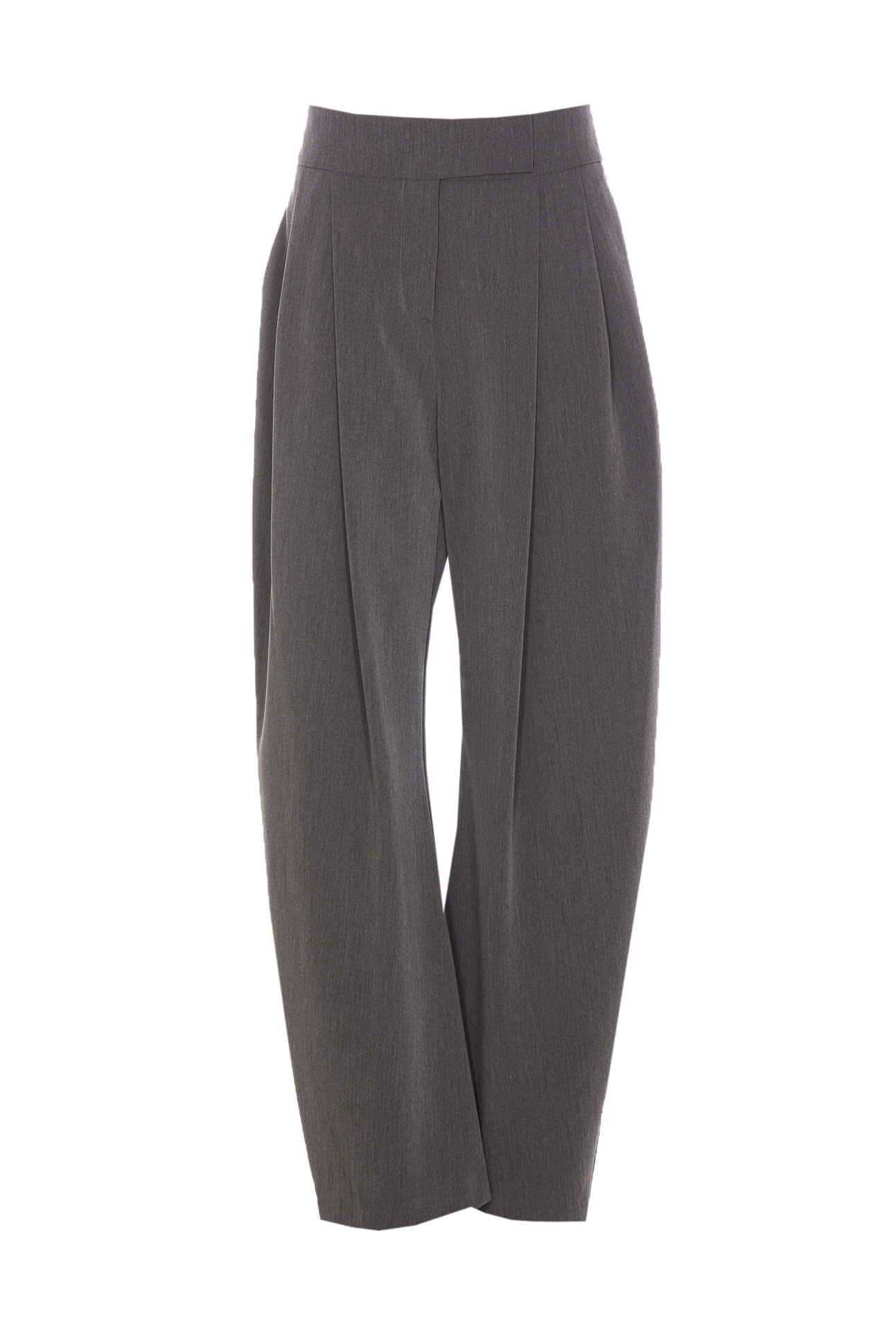 Shop Pinko Wide-leg Pinces Trousers In Grey