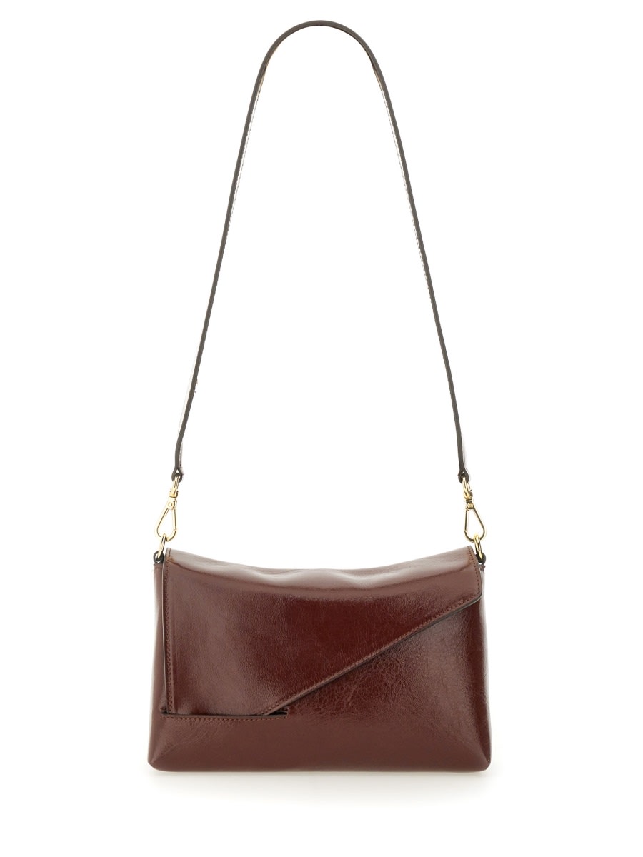 Shop Wandler Leather Oscar Bag In Bordeaux