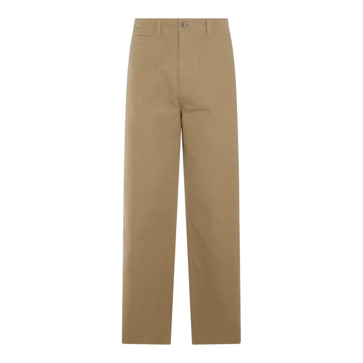 Shop Burberry Straight-leg Mid-rise Chinos In Hunter