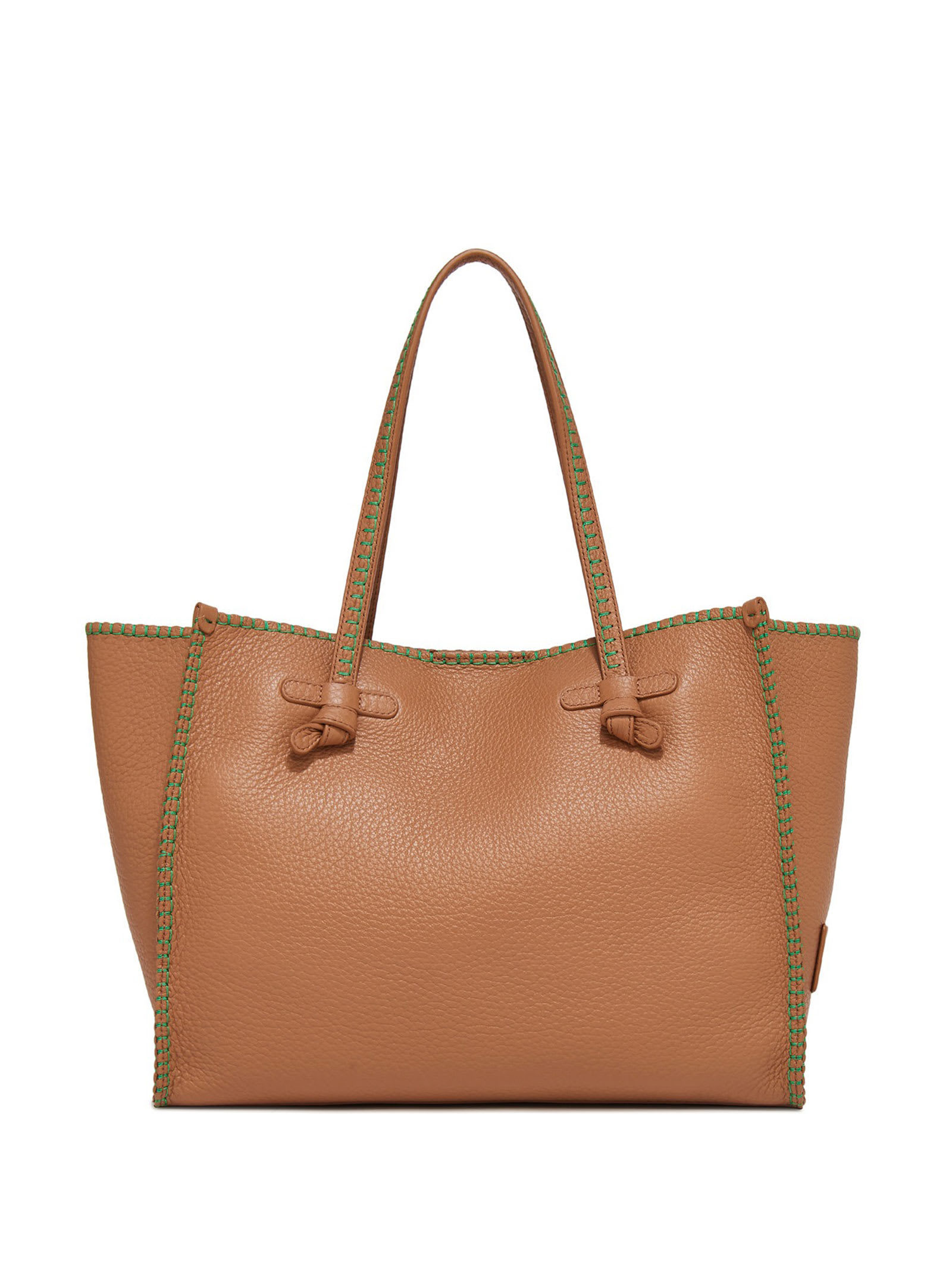 Shop Gianni Chiarini Marcella Shopping Bag In Bubble Leather In Toffee