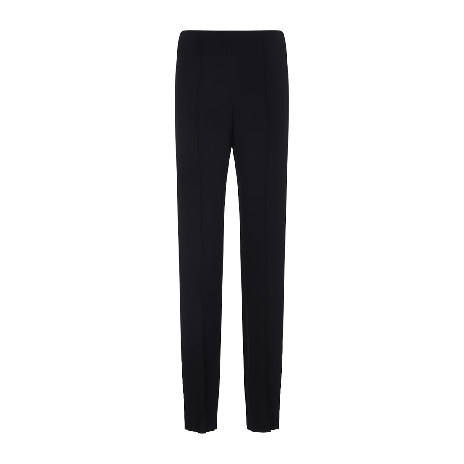 Giorgio Armani Viscose Pants Central Stitching In Black