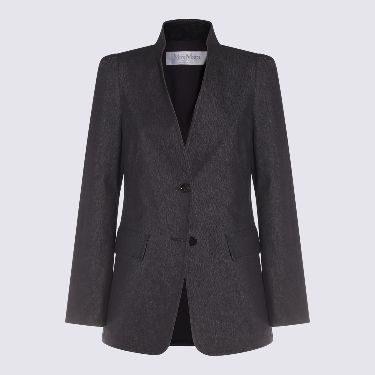 Max Mara Dark Blue Beatrice Casual Jacket In Black
