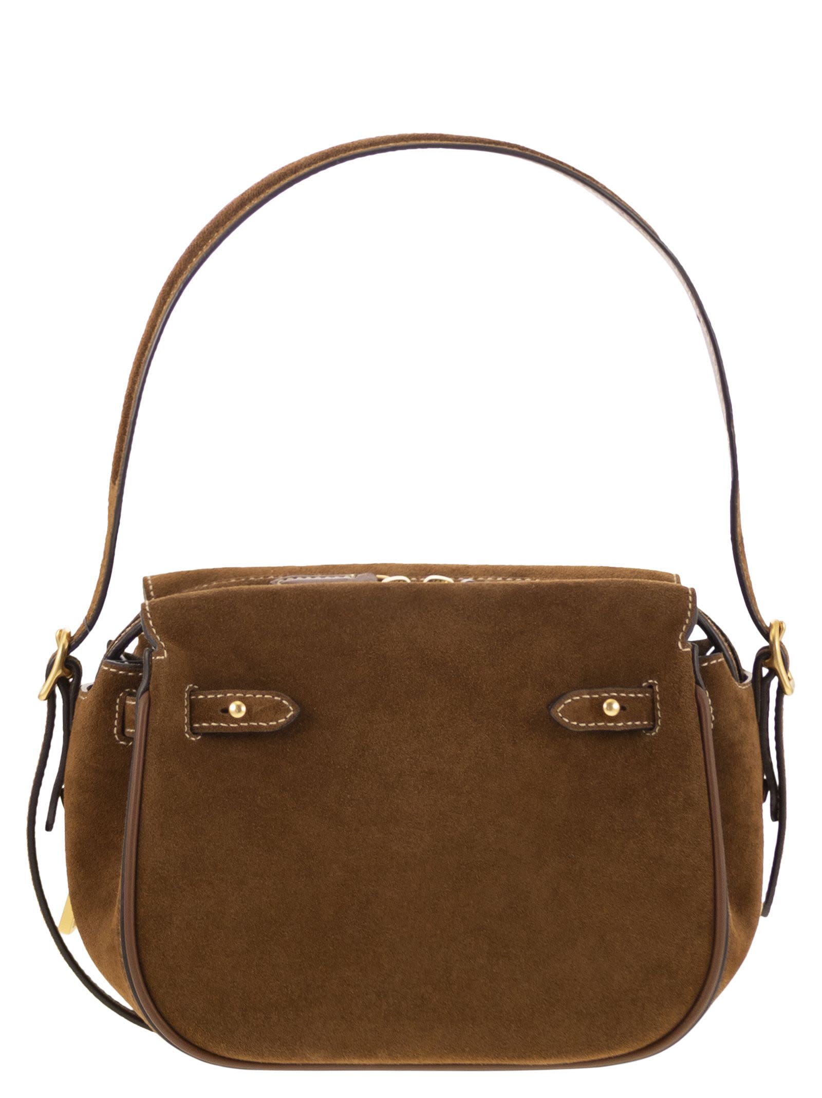 Polo Ralph Lauren Mini Polo Id Suede Satchel