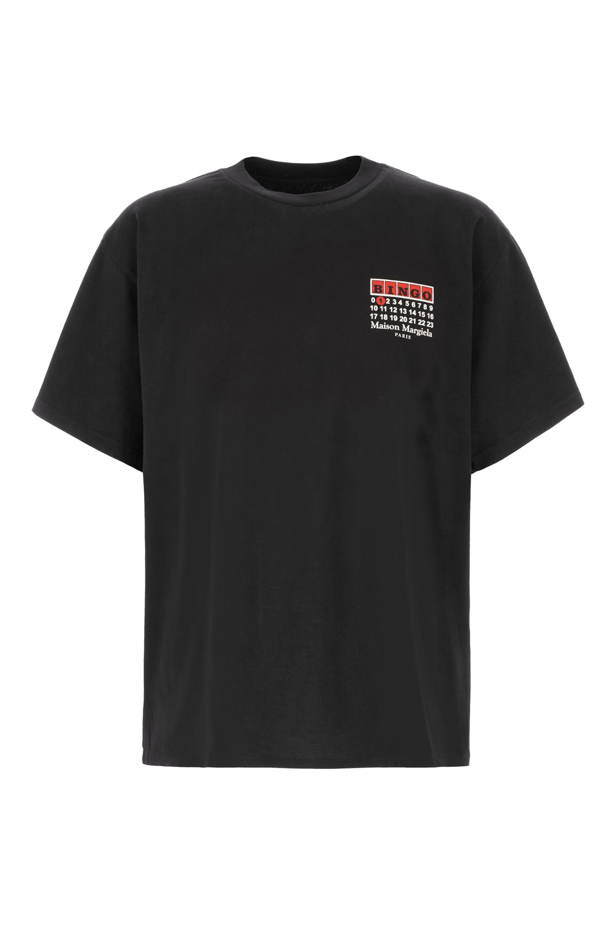 Maison Margiela Black Bingo-print Cotton T-shirt In Black