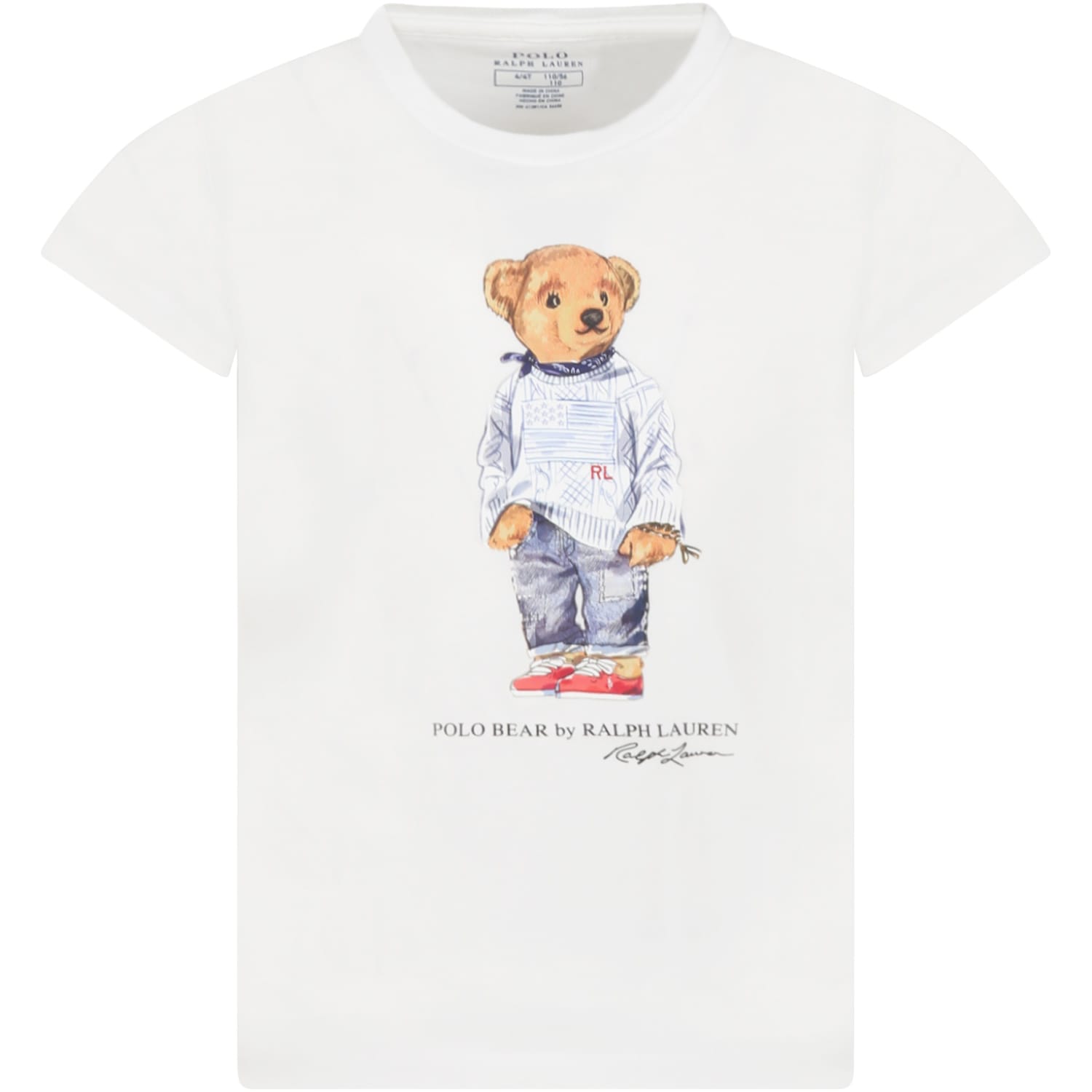 Ralph Lauren White T-shirt For Boy With Bear
