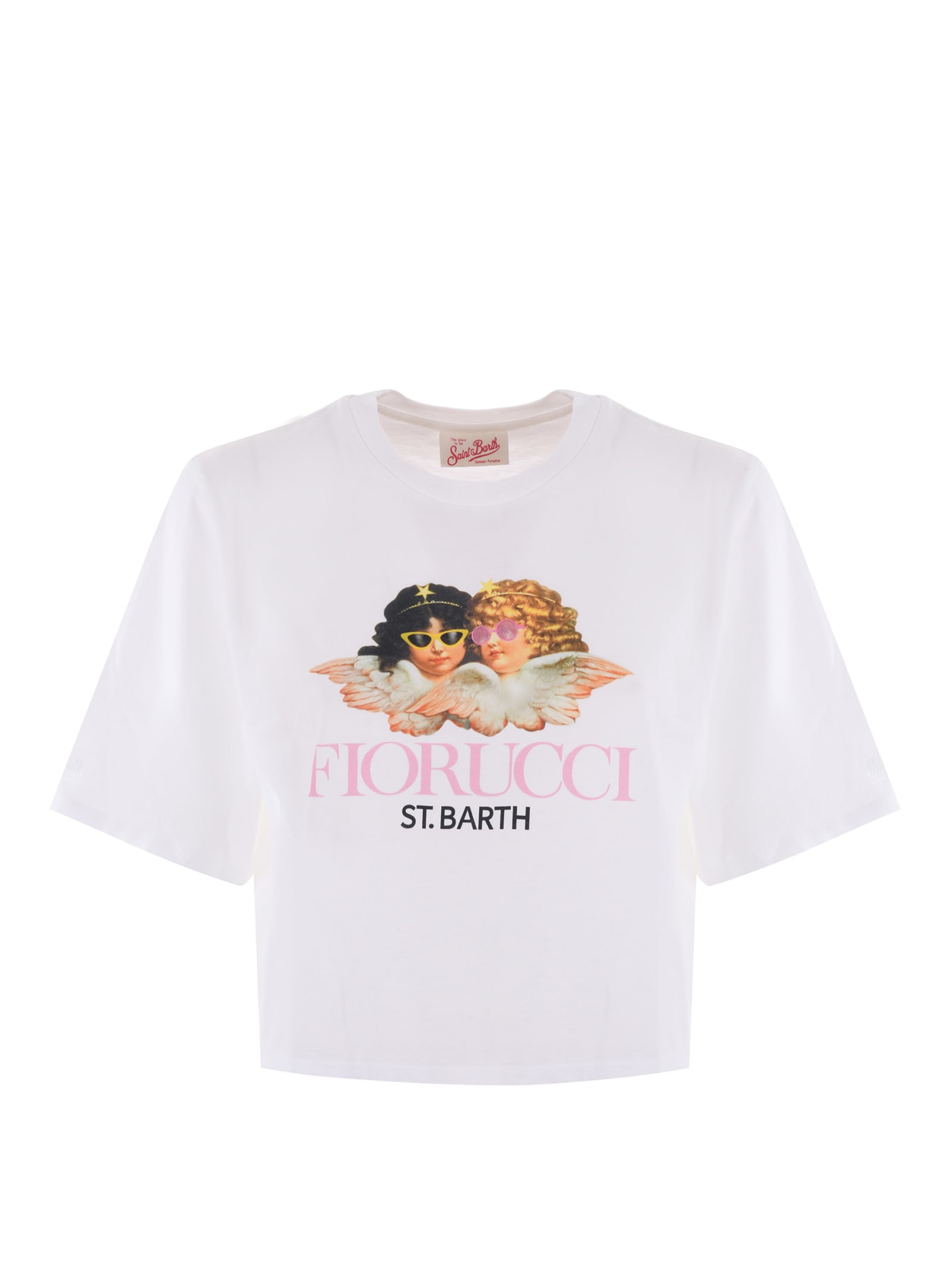 Shop Mc2 Saint Barth X Fiorucci T-shirt In Bianco