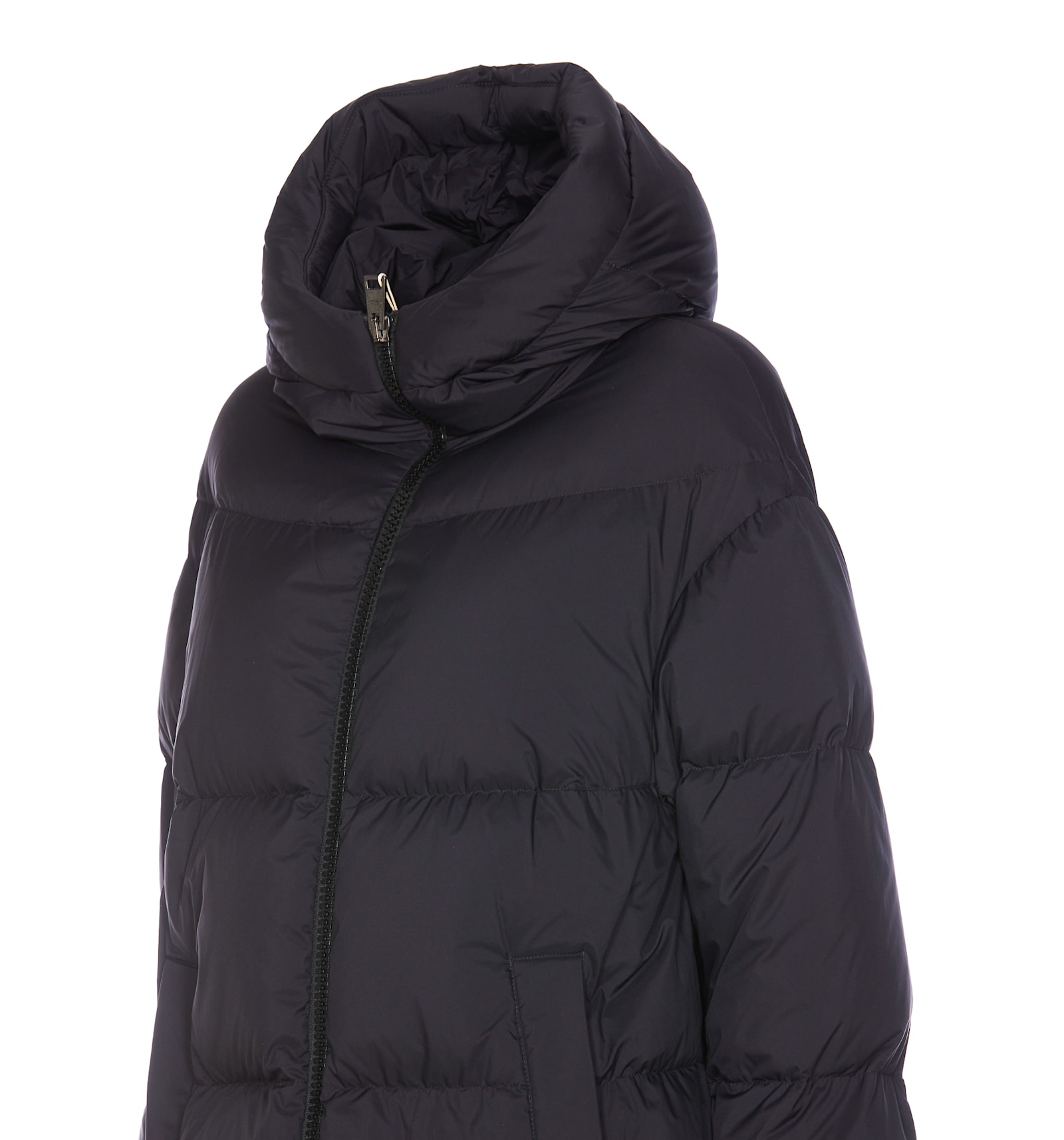 Shop Herno A-shape Down Jacket In Black