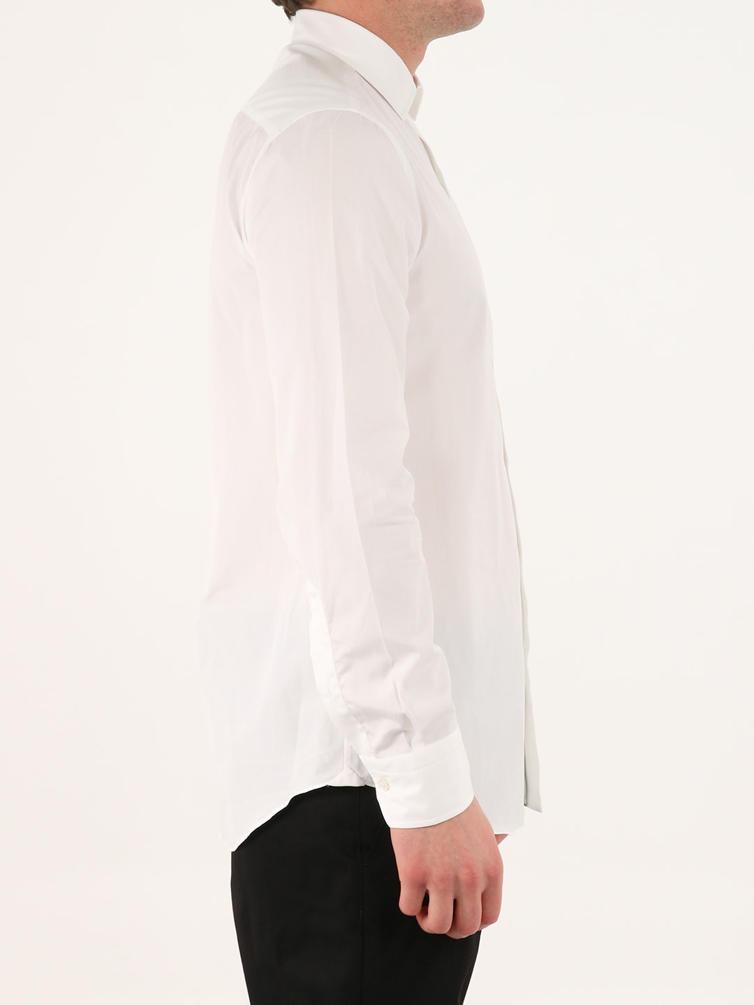 Shop Salvatore Piccolo Pin Point White Shirt