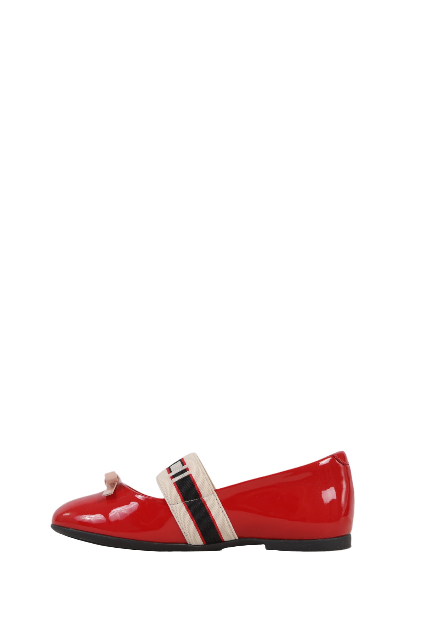 Shop Gucci Patent Leather Ballet Flat In Red