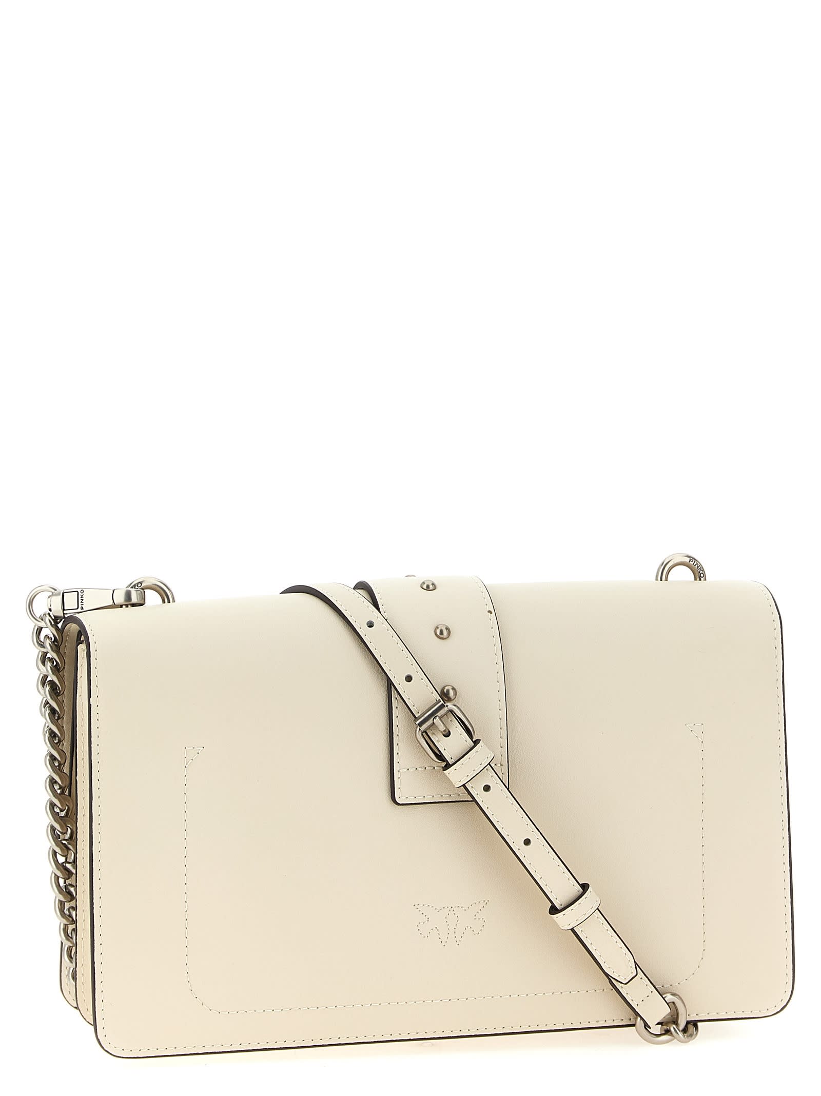 Pinko Love One Classic Crossbody Bag In White