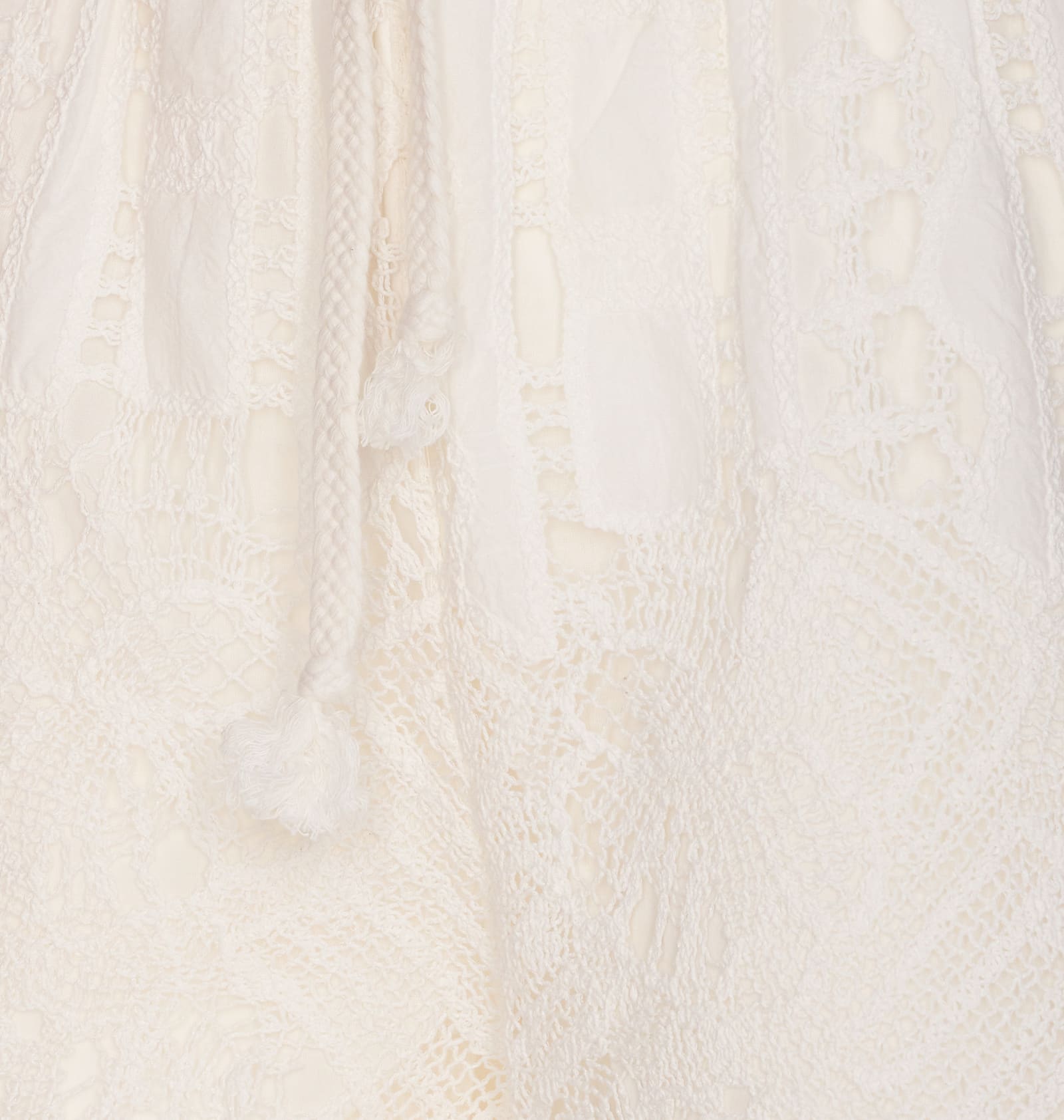 Pinko White Lace Design Serenata Rap Shorts