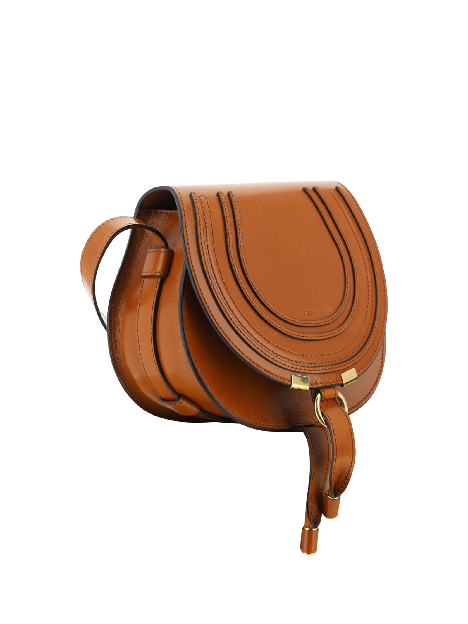 Shop Chloé Small Marcie Shoulder Bag In Brown