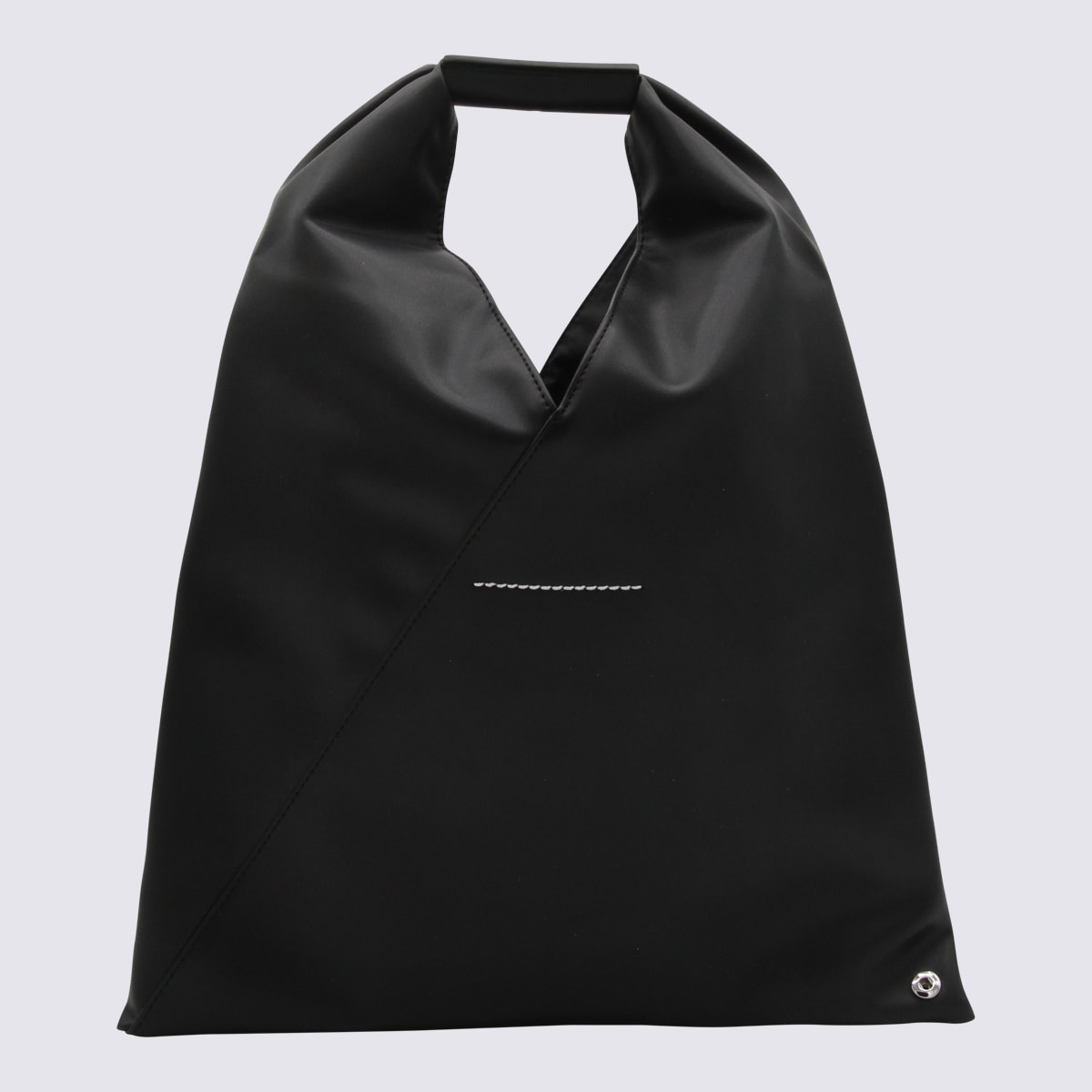 Shop Mm6 Maison Margiela Black Small Japanese Top Handle Bag