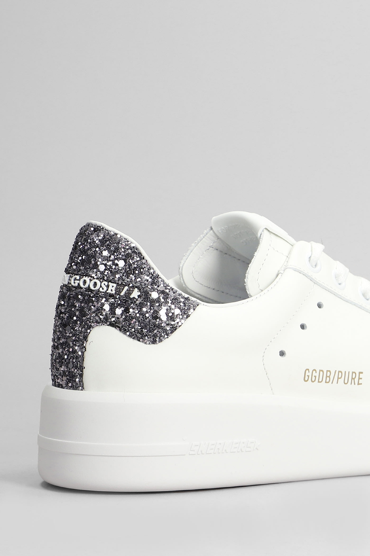 Shop Golden Goose Pure Star Sneakers In White Leather