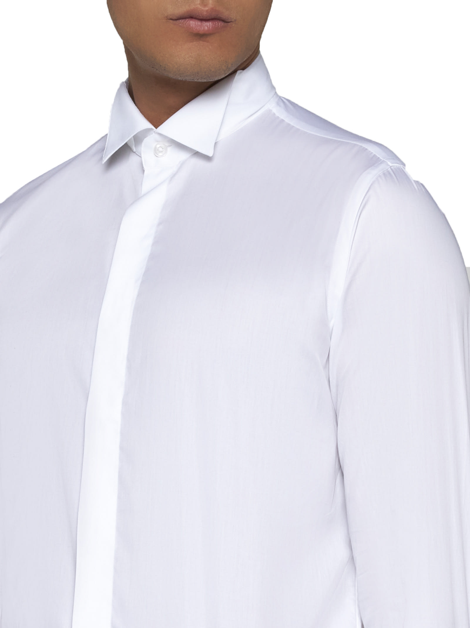 Shop Tagliatore Shirt In White