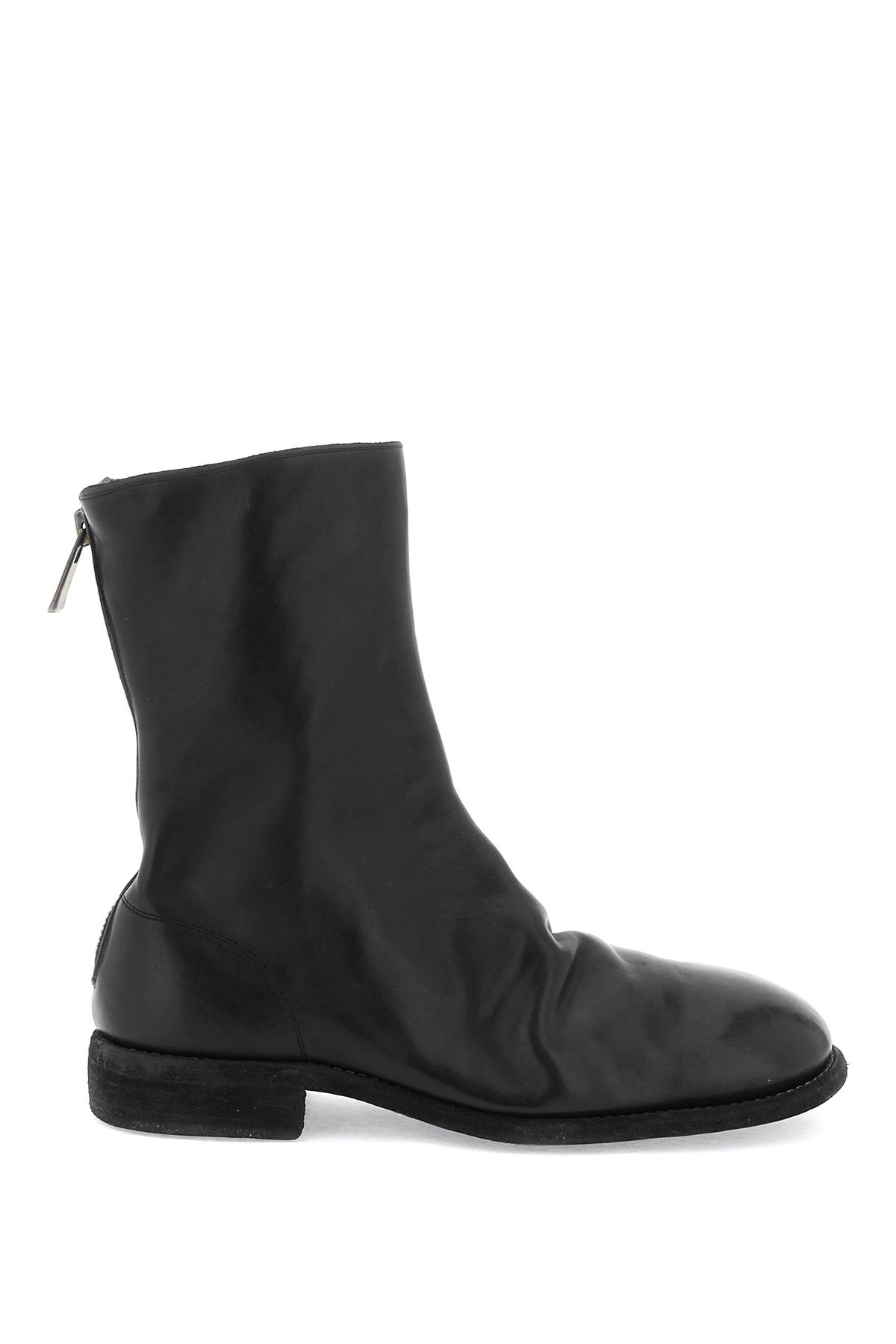 Shop Guidi Leather Boots In Black (black)