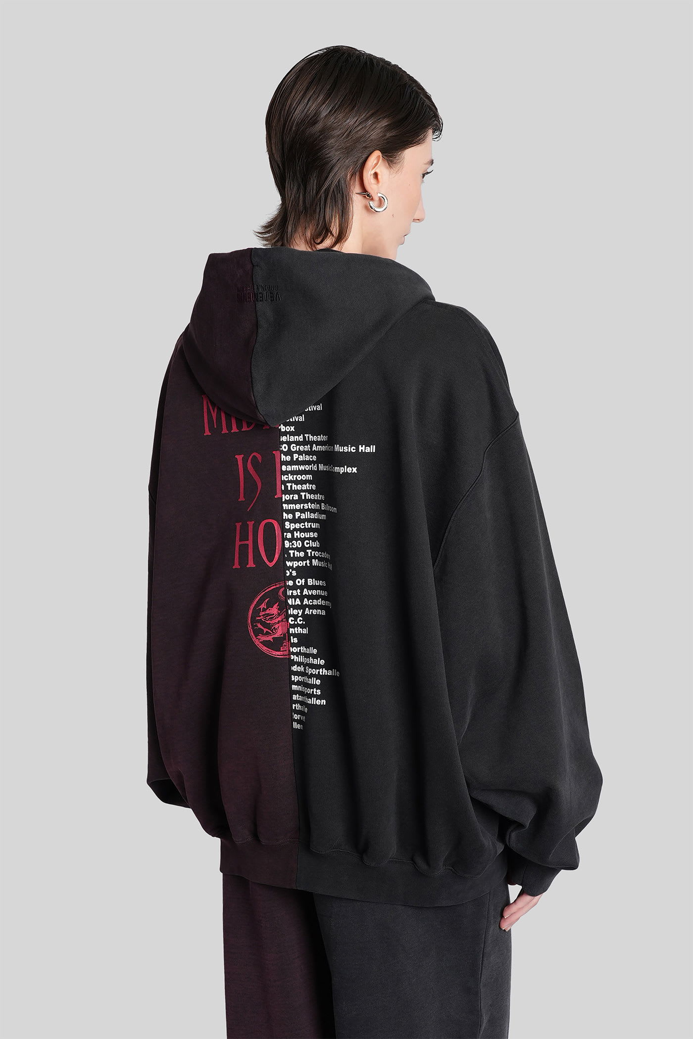 Vetements Sweatshirt In Black Cotton In Black