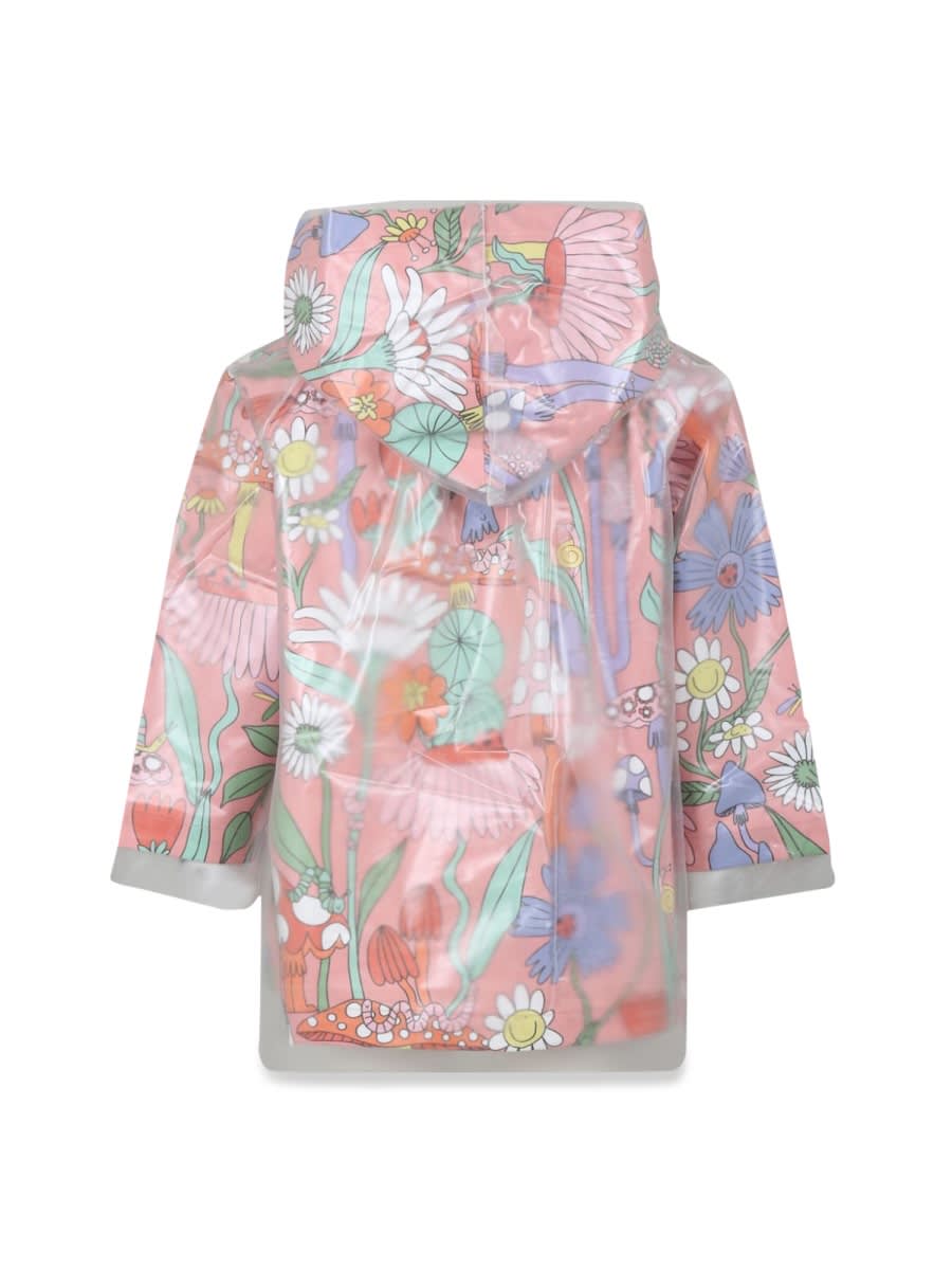 Stella Mccartney Long-sleeved Printed Raincoat In Multicolour
