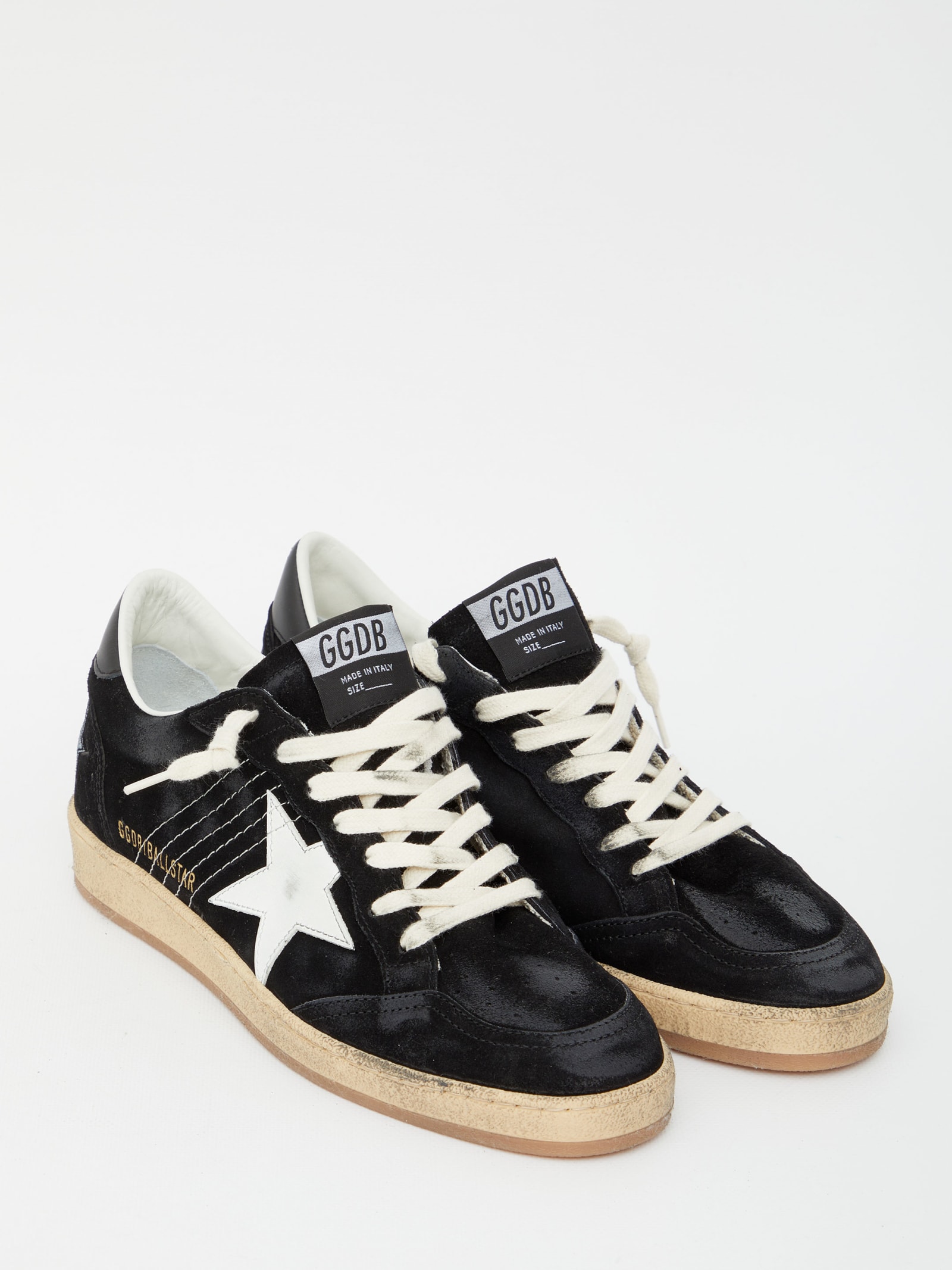 Shop Golden Goose Ball Star Sneakers In Nero