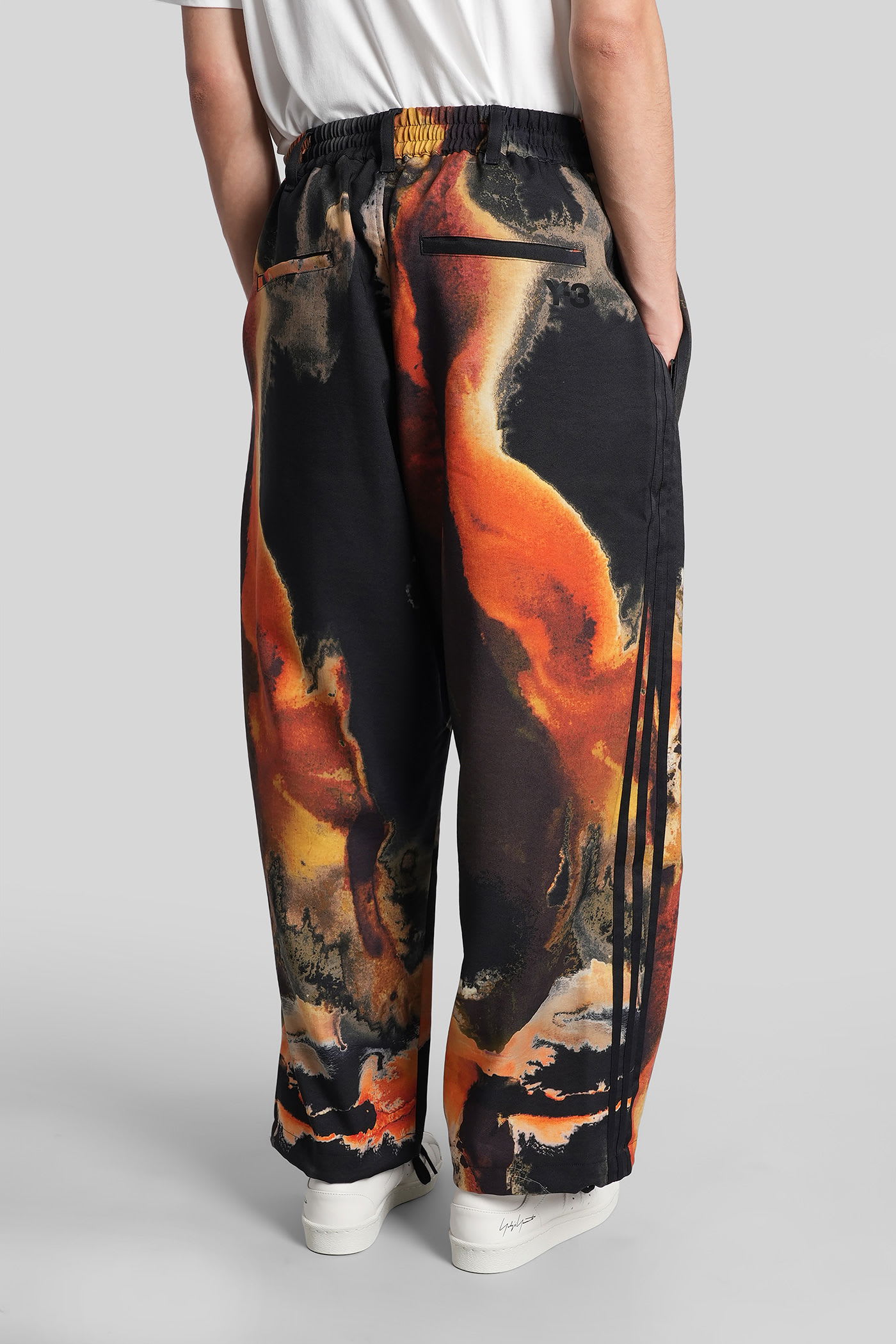 Y-3 Aop Sport Uniform Track Pants In Black