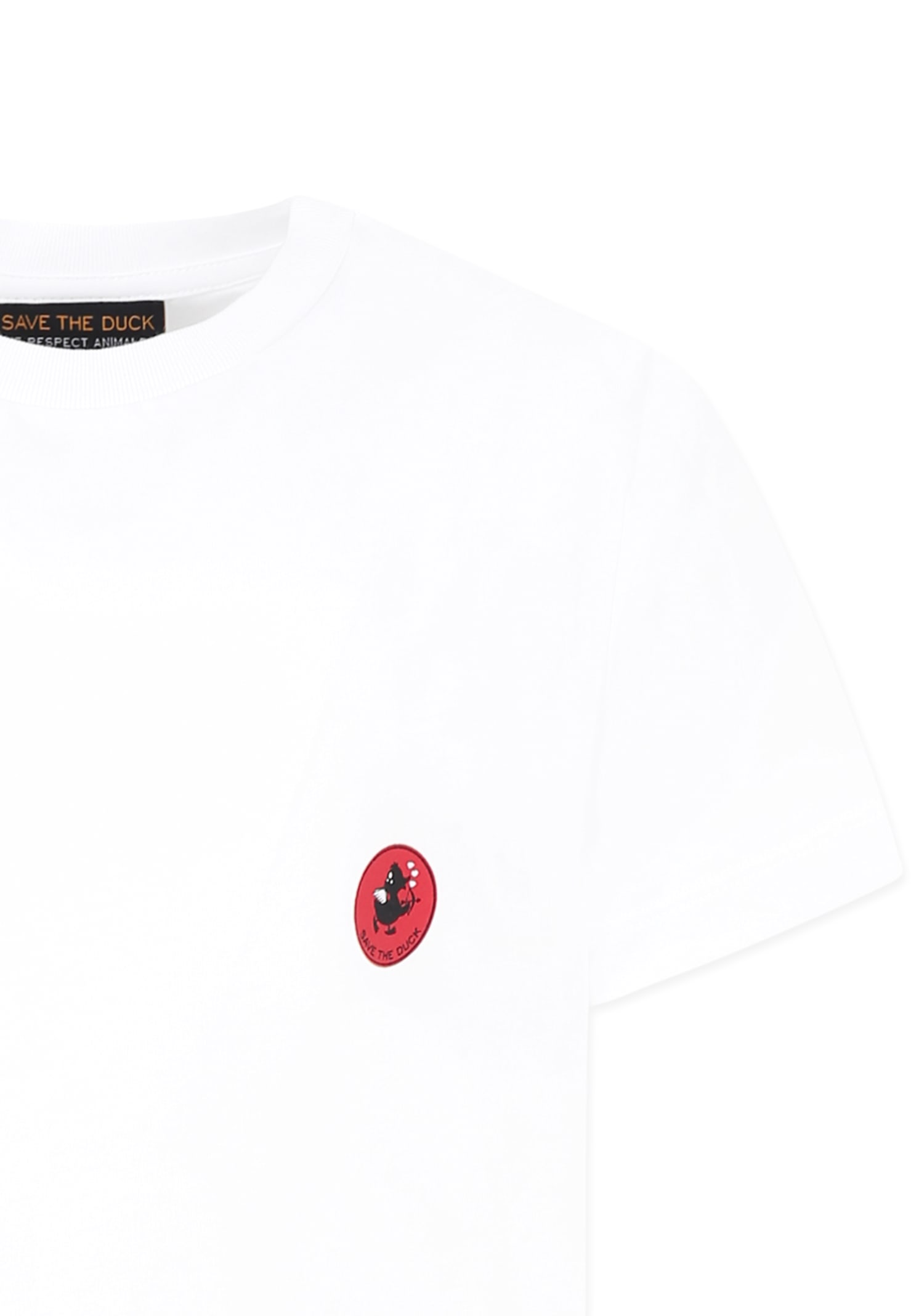 Shop Save The Duck White T-shirt For Kids With Logo