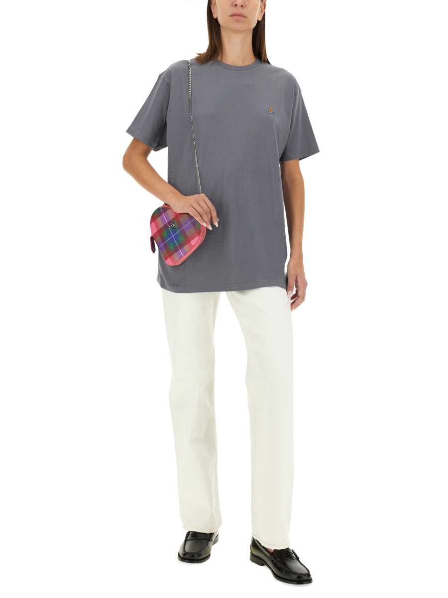 Vivienne Westwood T-shirt With Logo Unisex In Grey