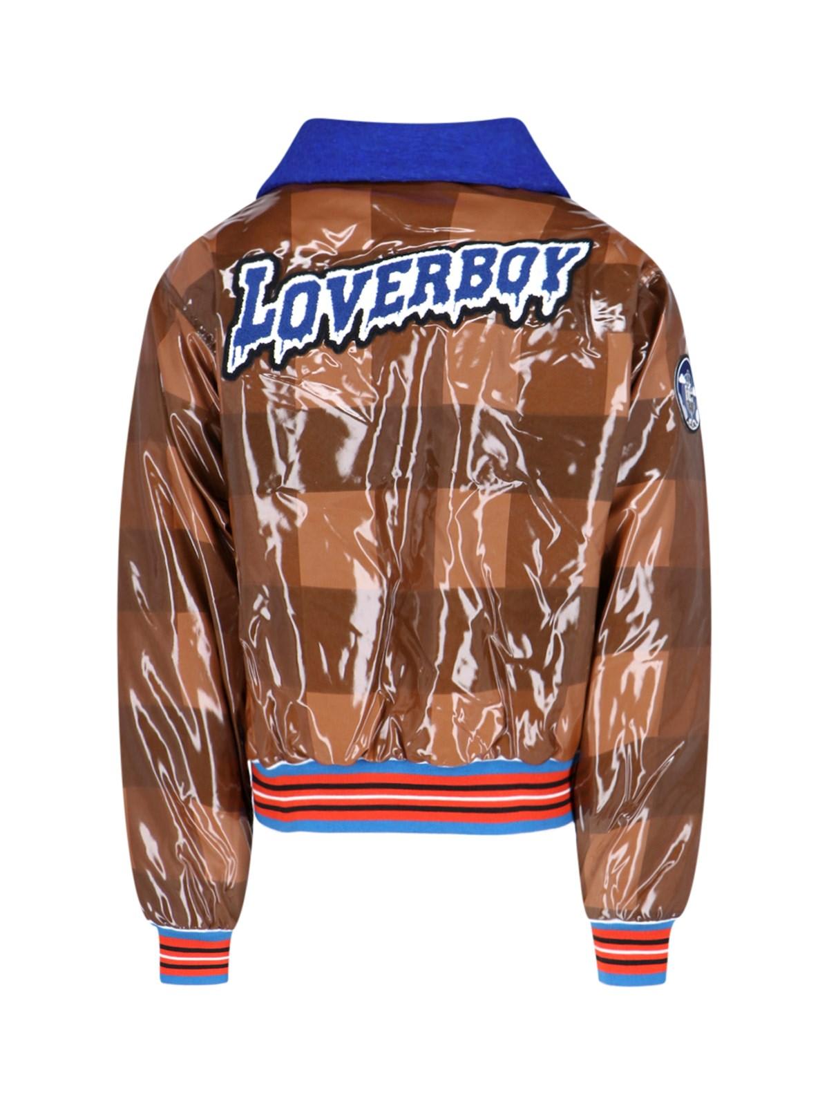 charlesjeffreyloverboy Geometric-print hooded padded puffer jacket